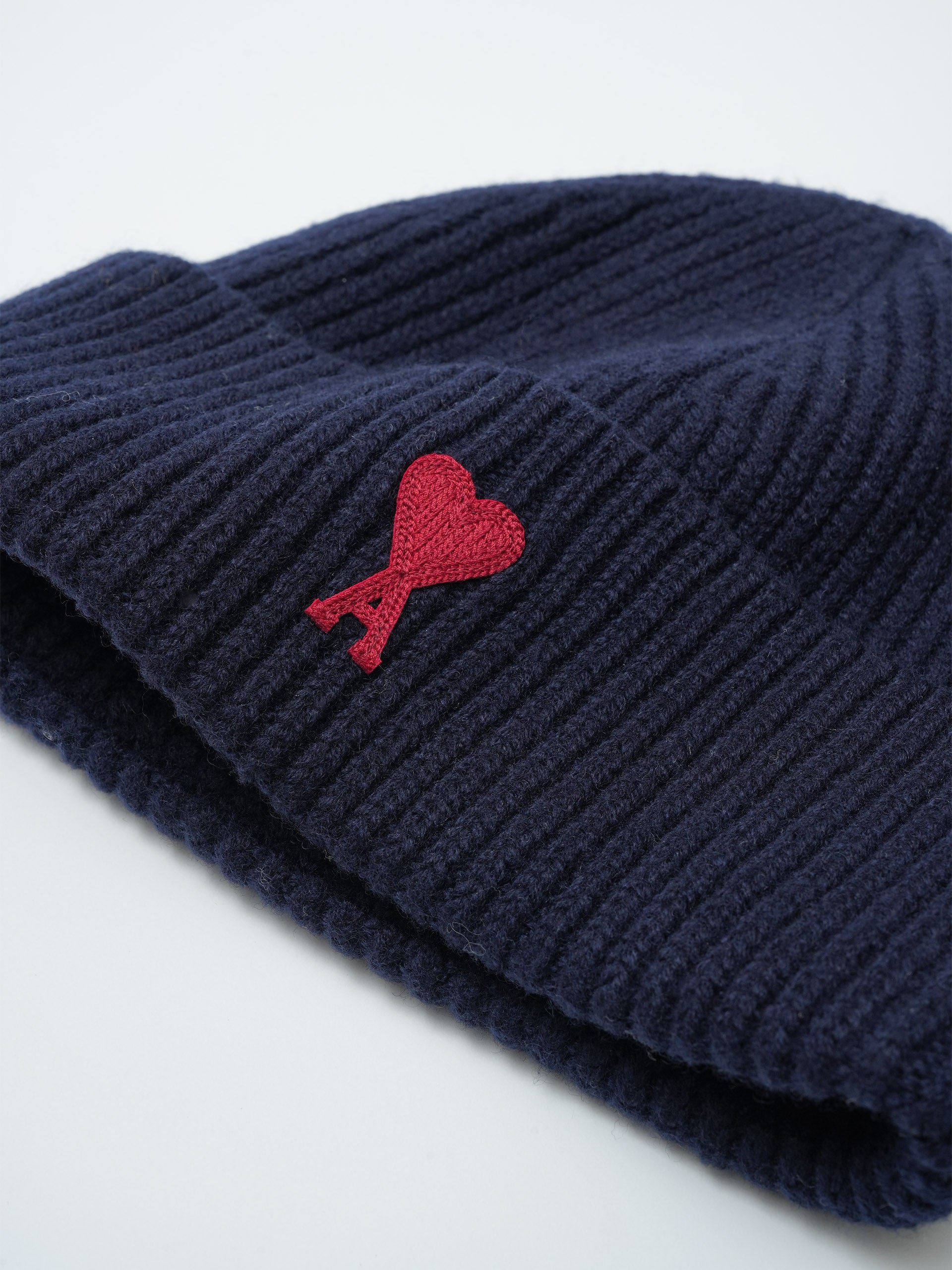 AMI PARIS - Mütze Ami De Coeur mit rotem Logo Dunkelblau - Dark blue