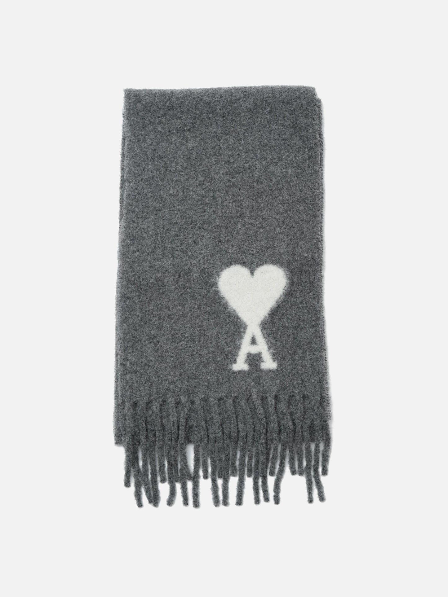 AMI PARIS - Schal Ami De Coeur mit weißem Logo Dunkelgrau - Dark gray