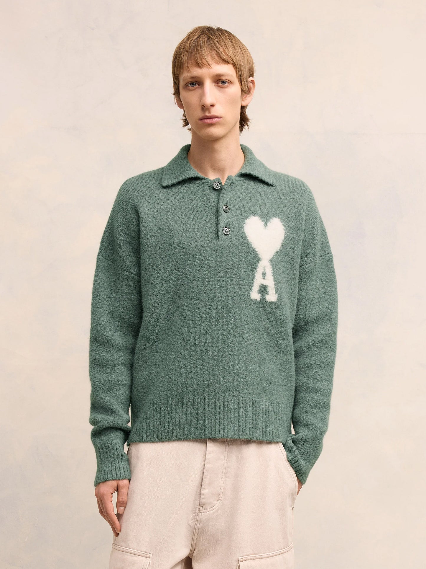 AMI PARIS - Pullover Ami De Coeur mit Polo-Kragen