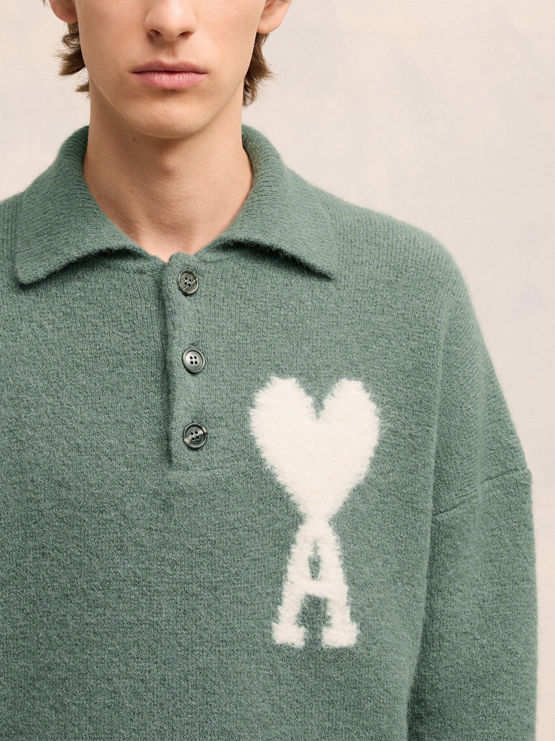 AMI PARIS - Pullover Ami De Coeur mit Polo-Kragen