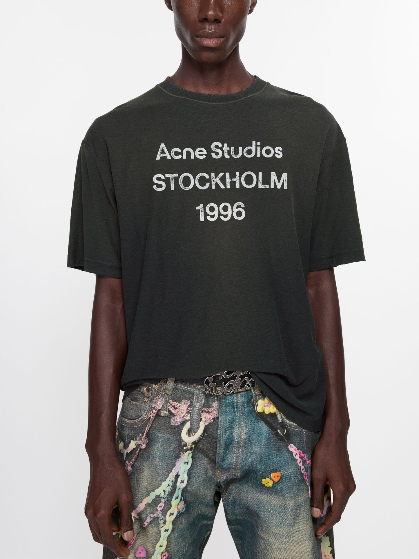 ACNE STUDIOS - T-Shirt mit Logo im Oversized-Fit