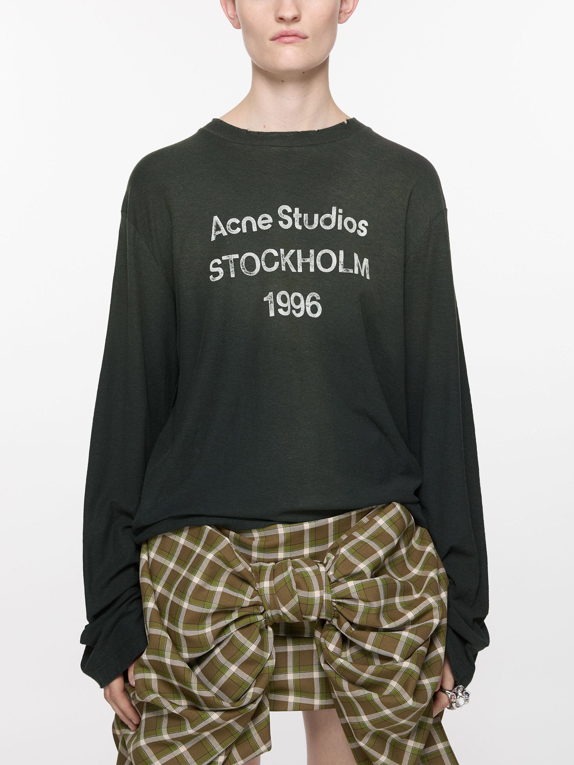 ACNE STUDIOS - Langarm-T-Shirt mit Logo für Damen