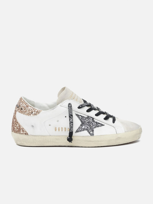 GOLDEN GOOSE - Super-Star Sneakers mit Glitzer-Details für Damen