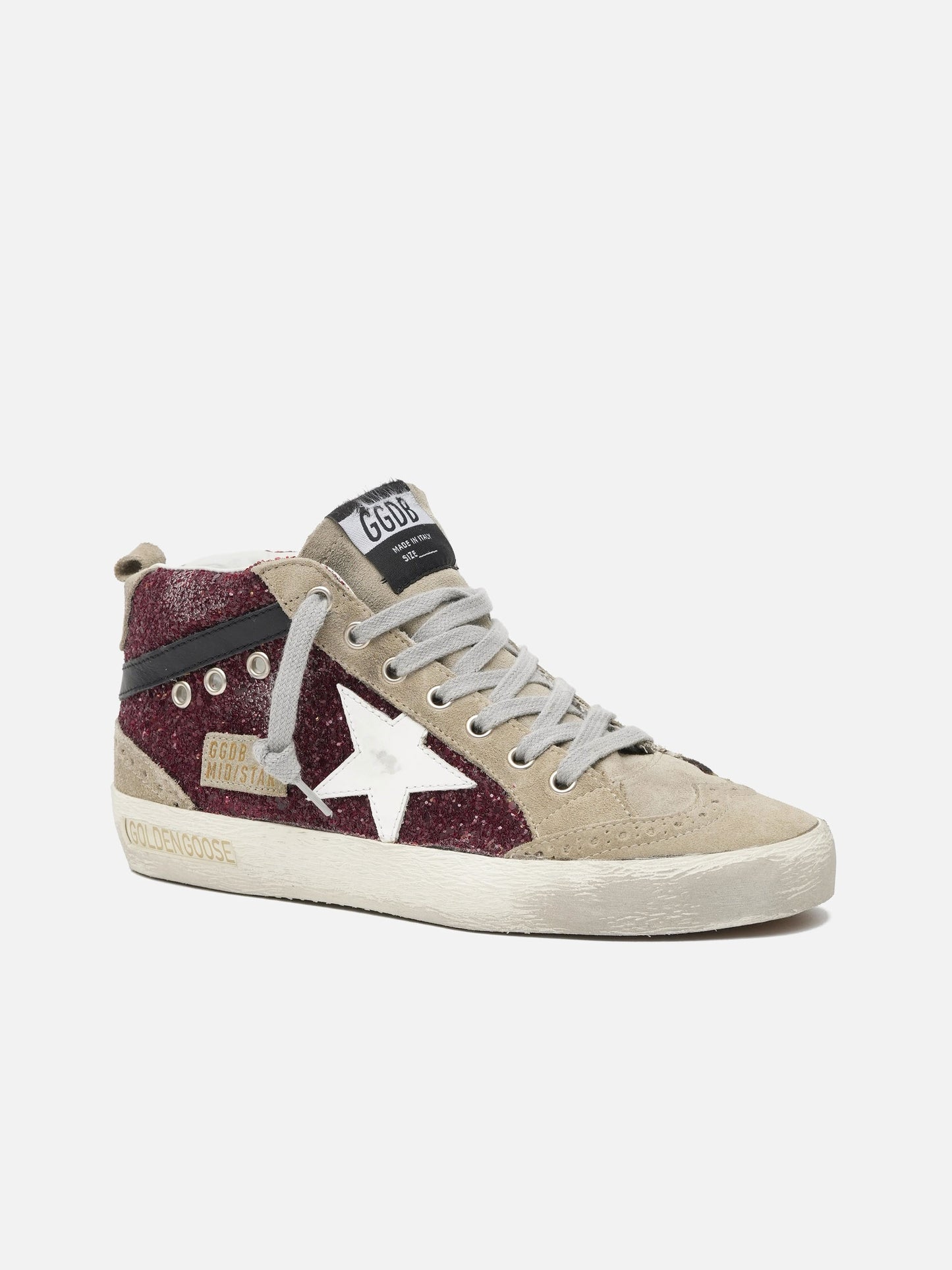 GOLDEN GOOSE - Mid Star Sneakers mit Glitzer für Damen