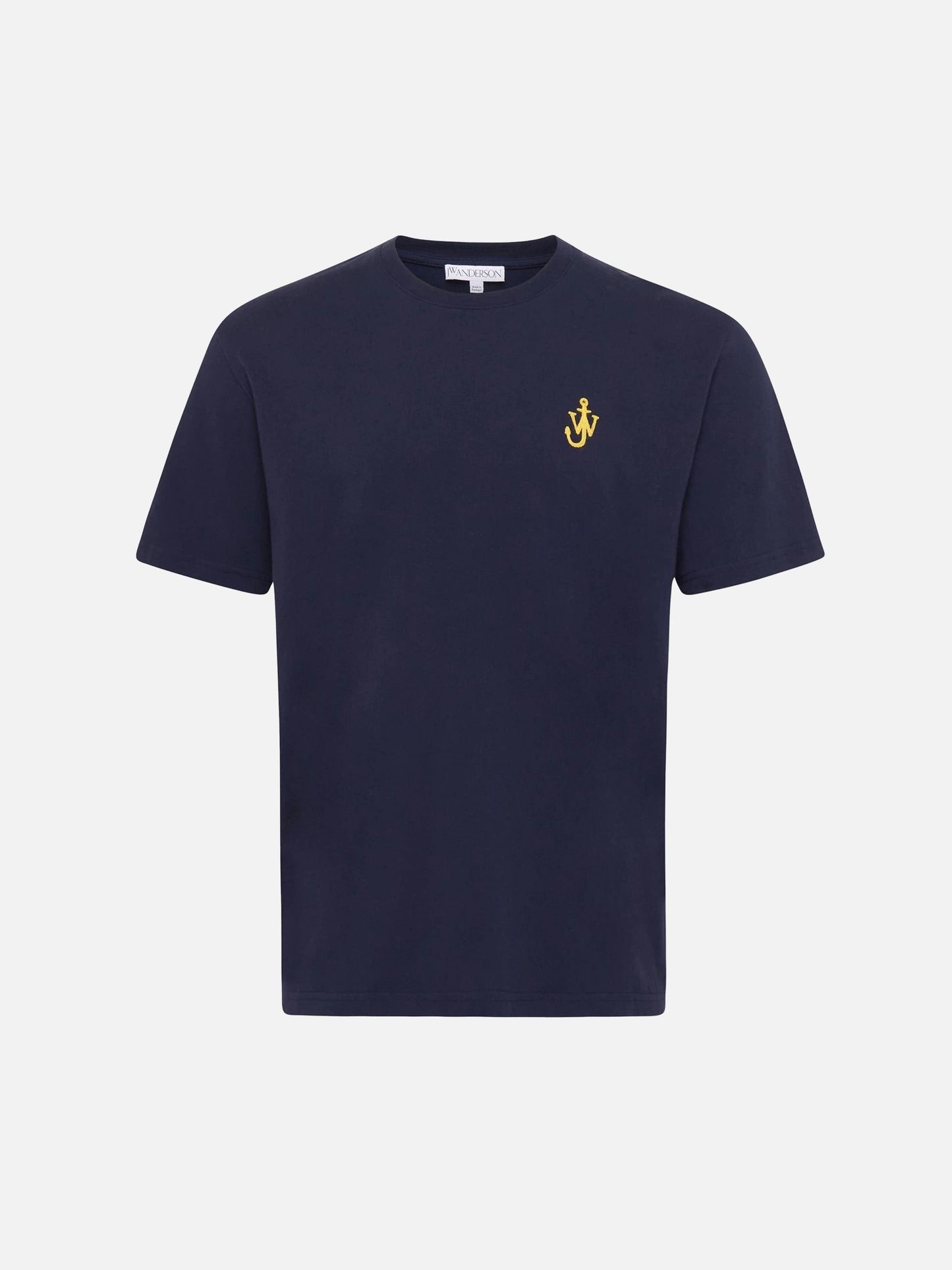 JW ANDERSON - T-Shirt mit Anker-Logo-Stickerei Dunkelblau - Dark blue