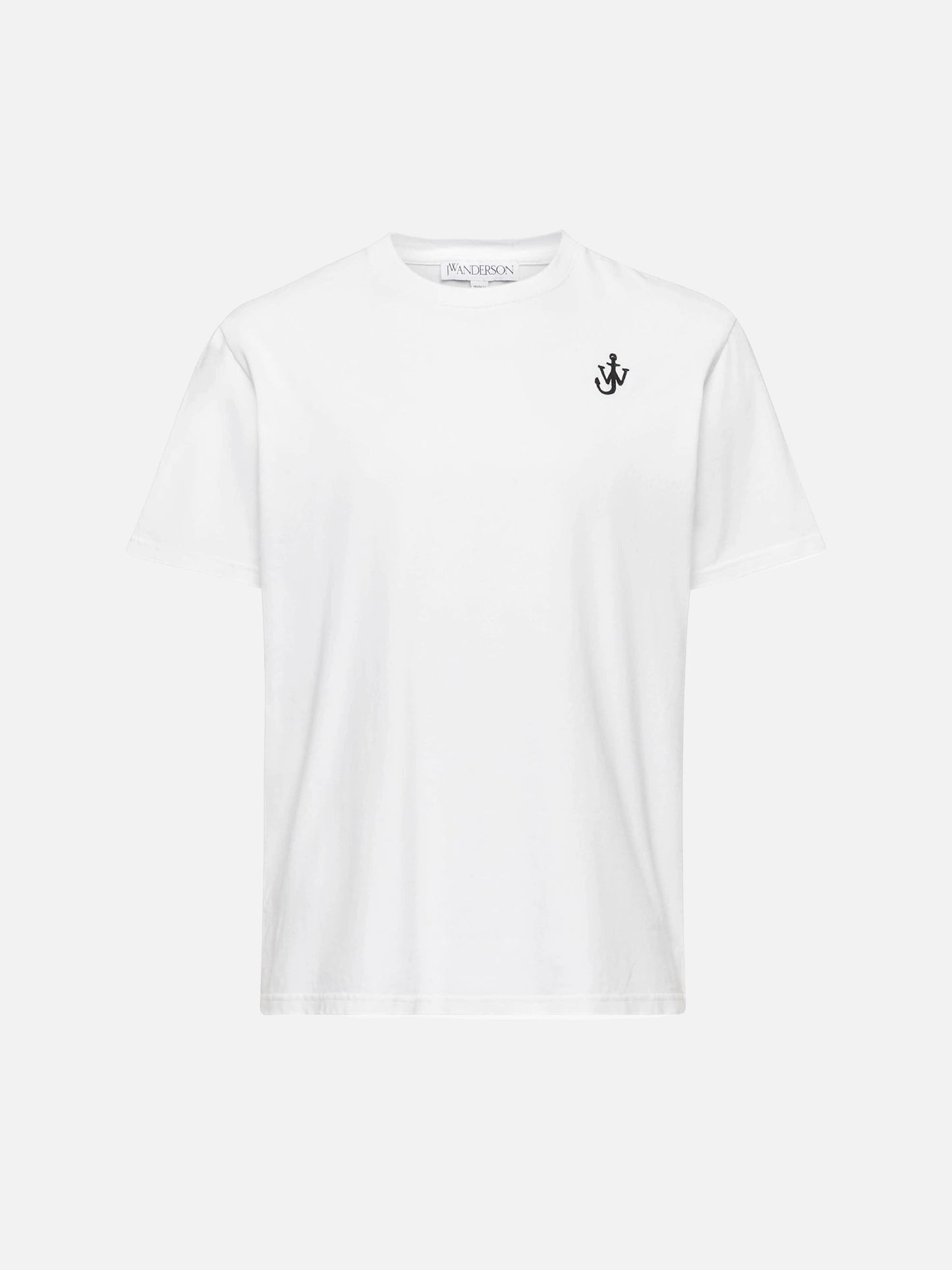 JW ANDERSON - T-Shirt mit Anker-Logo-Stickerei Weiss - White