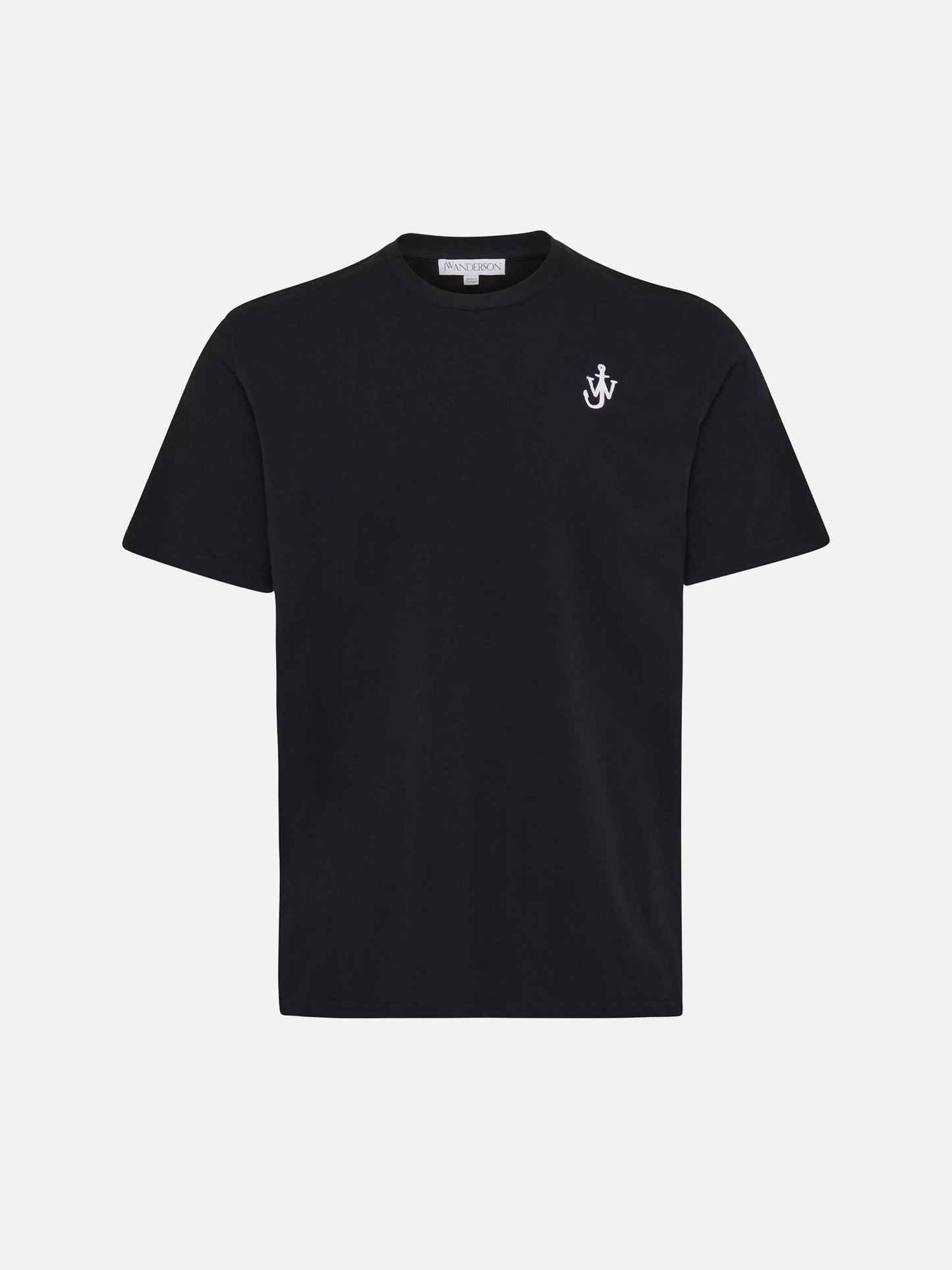 JW ANDERSON - T-Shirt mit Anker-Logo-Stickerei Schwarz - Black