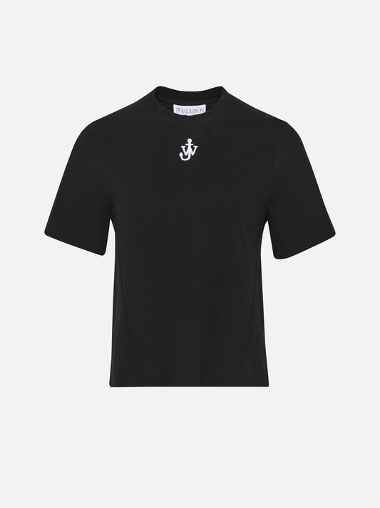 JW ANDERSON - Cropped-T-Shirt mit Anker-Logo für Damen Schwarz - Black