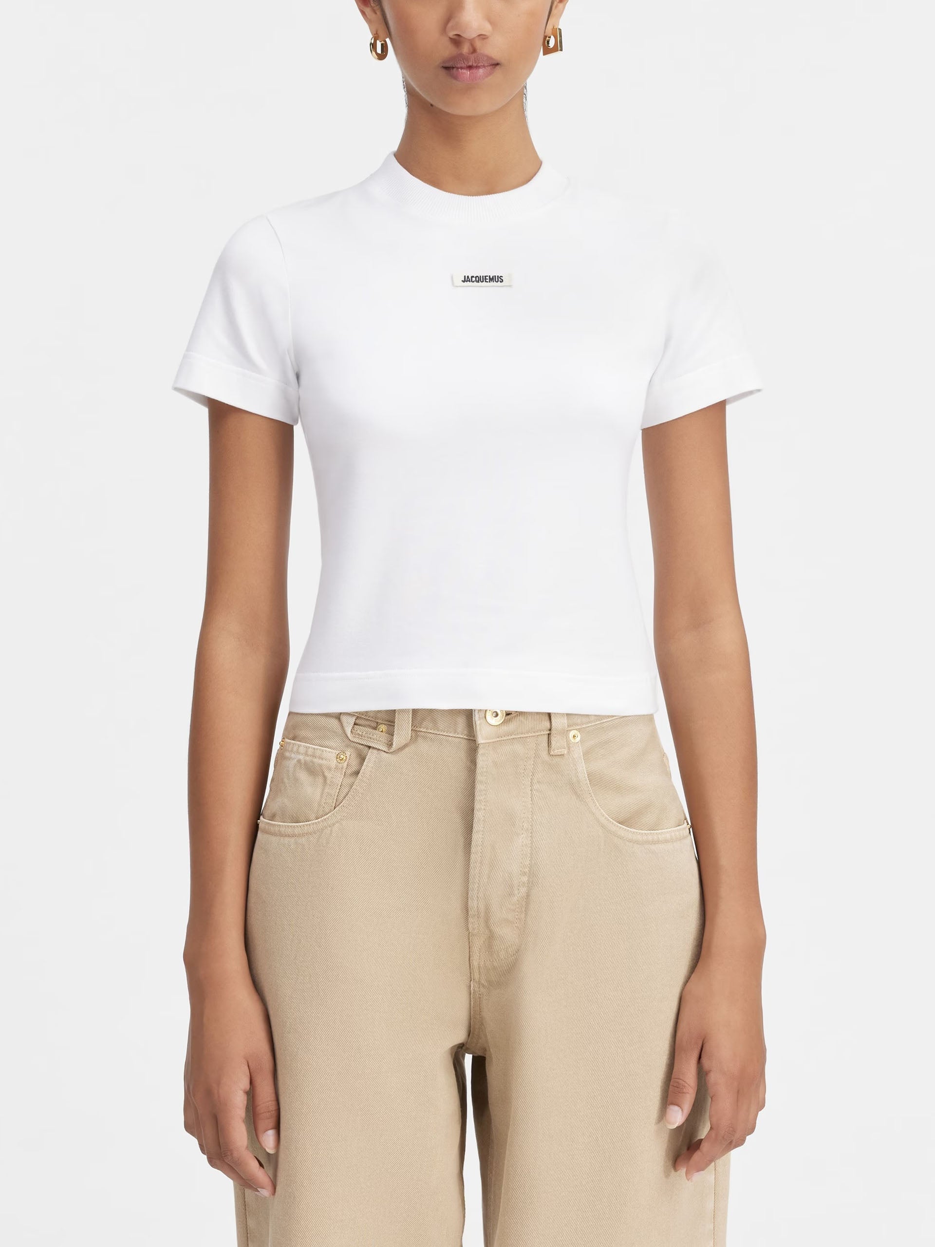 JACQUEMUS - Logo-T-Shirt Gros Grain für Damen Weiss - White