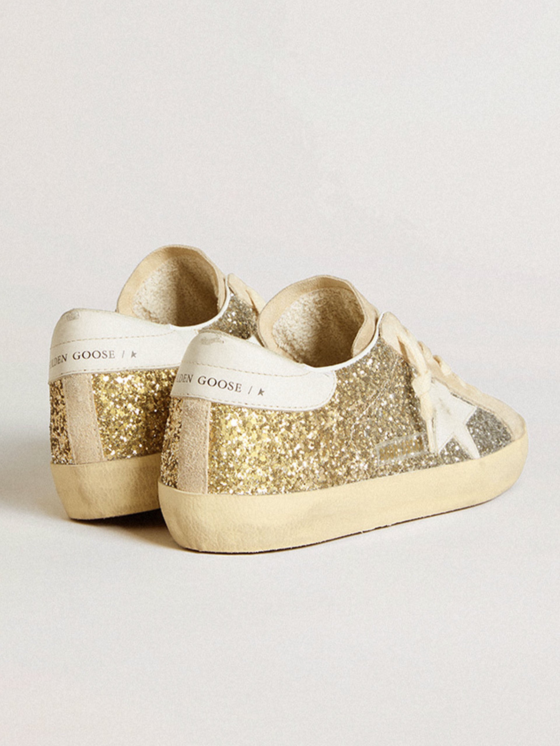 GOLDEN GOOSE - Sneaker Super-Star Glitter für Damen