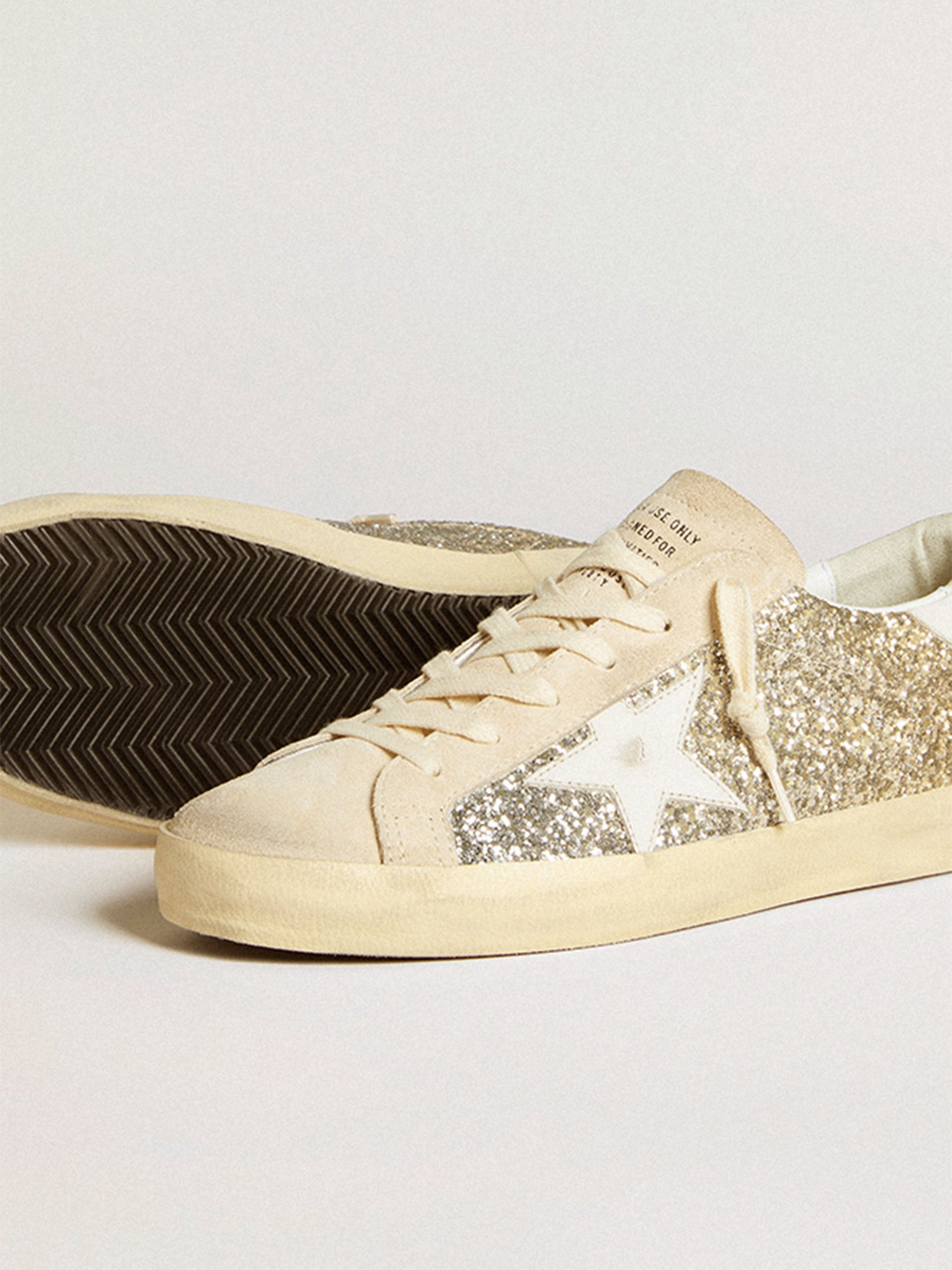 GOLDEN GOOSE - Sneaker Super-Star Glitter für Damen