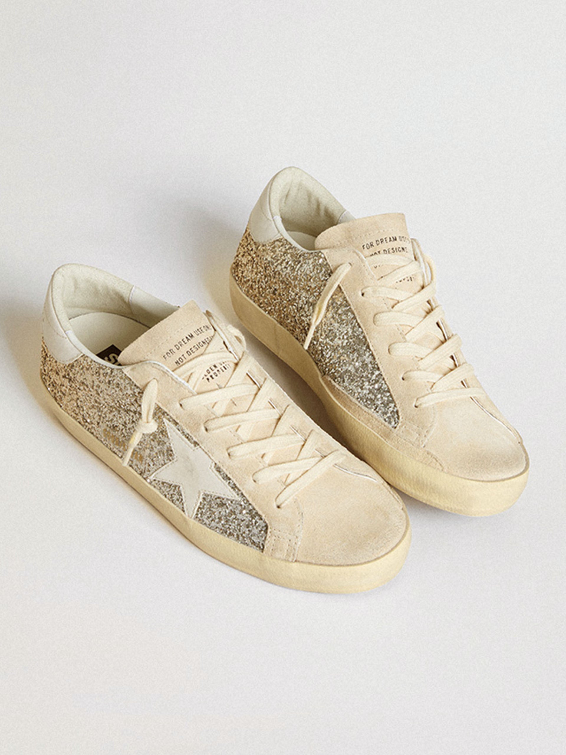 GOLDEN GOOSE - Sneaker Super-Star Glitter für Damen