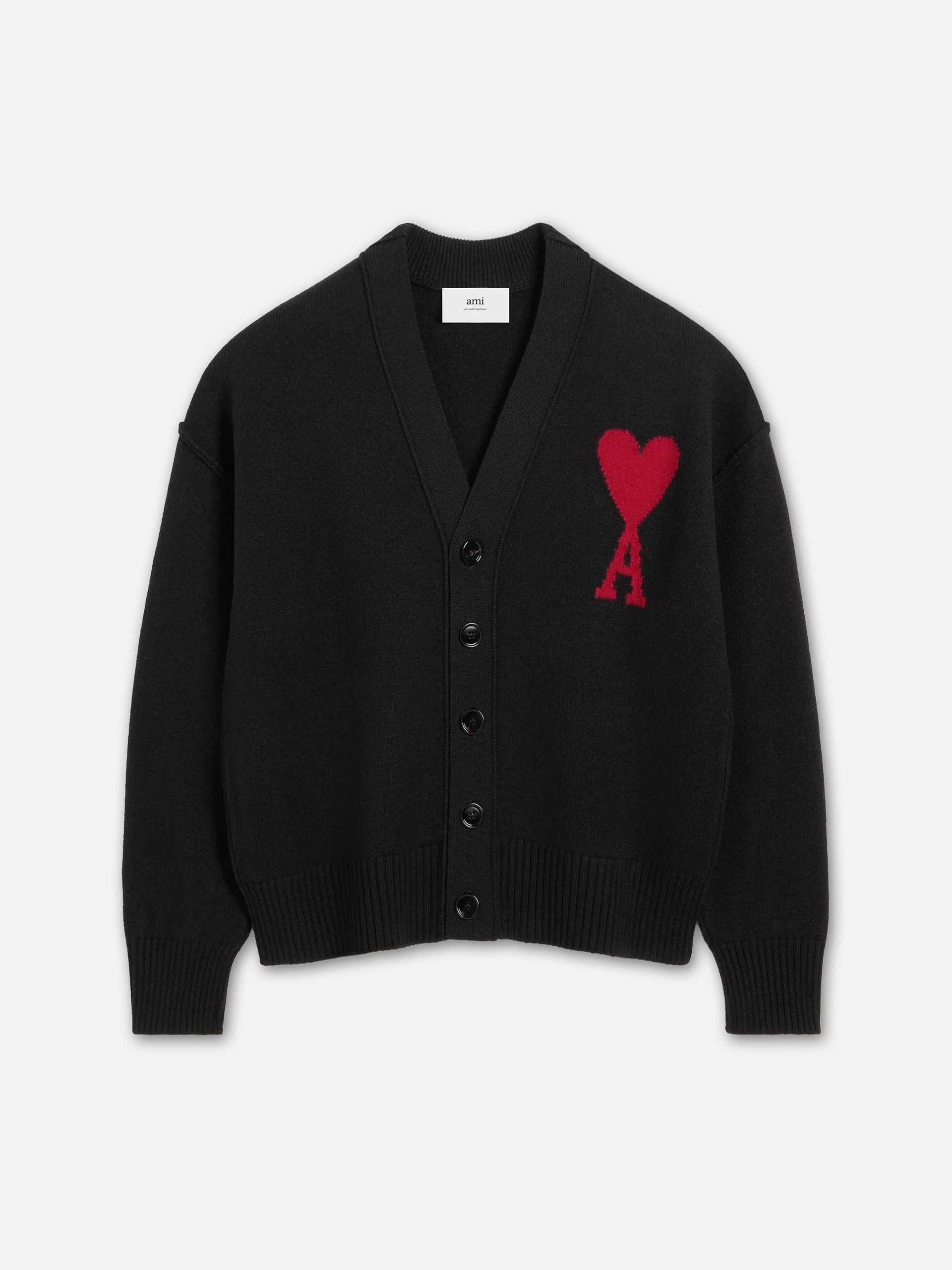 AMI PARIS - Cardigan mit Ami De Coeur Logo aus Wolle