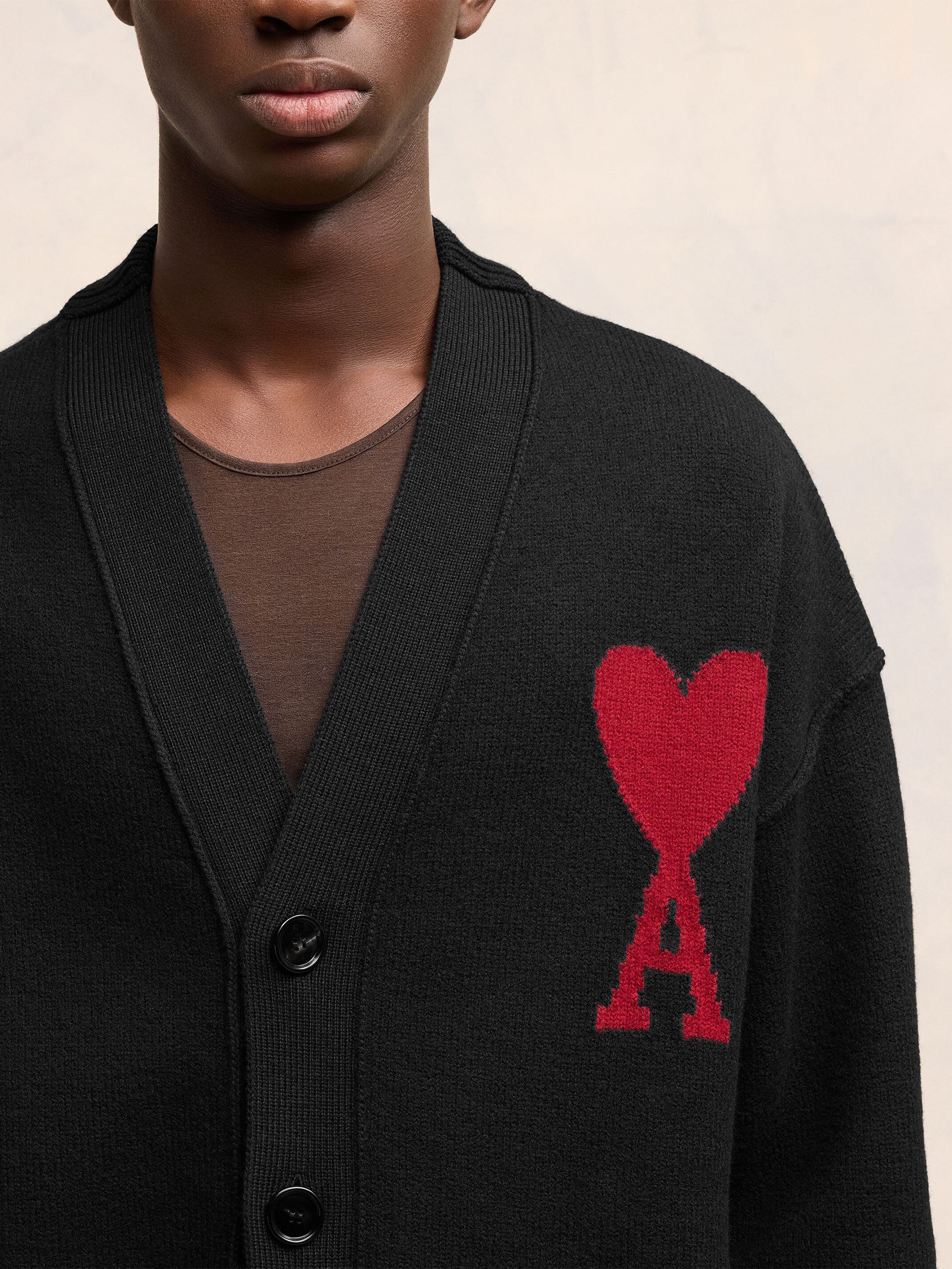 AMI PARIS - Cardigan mit Ami De Coeur Logo aus Wolle