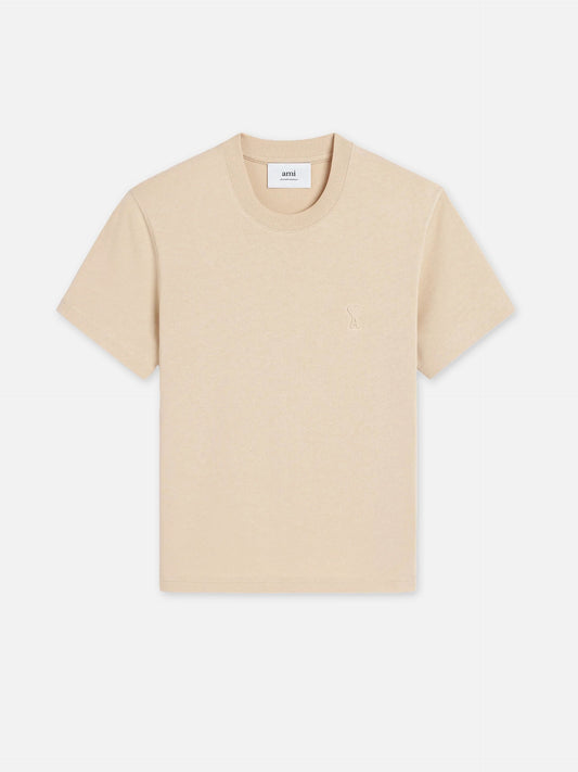 AMI PARIS - T-Shirt Ami De Coeur mit Logo-Prägung Beige