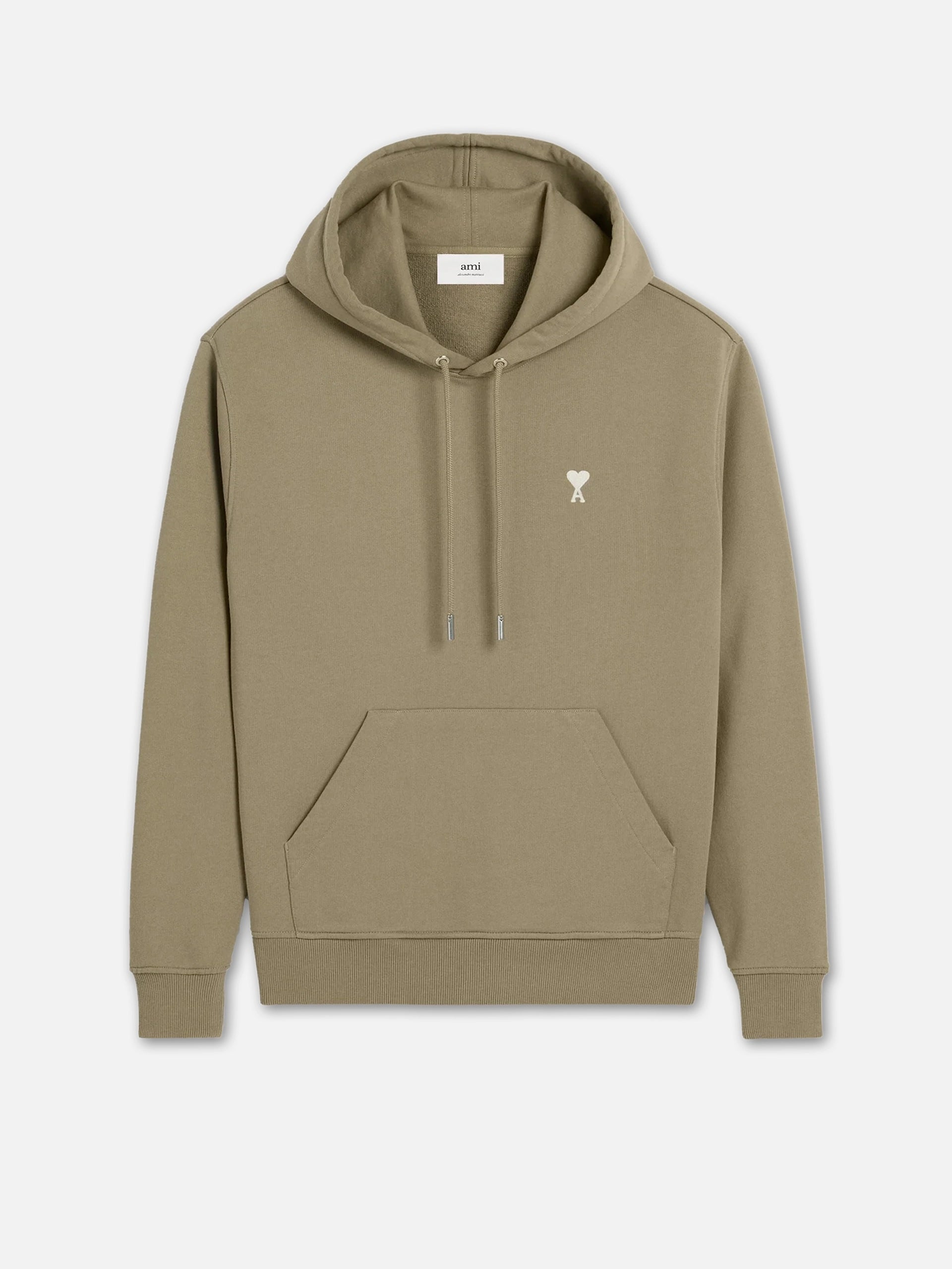 AMI PARIS - Hoodie Ami De Coeur mit weißem Logo Khaki