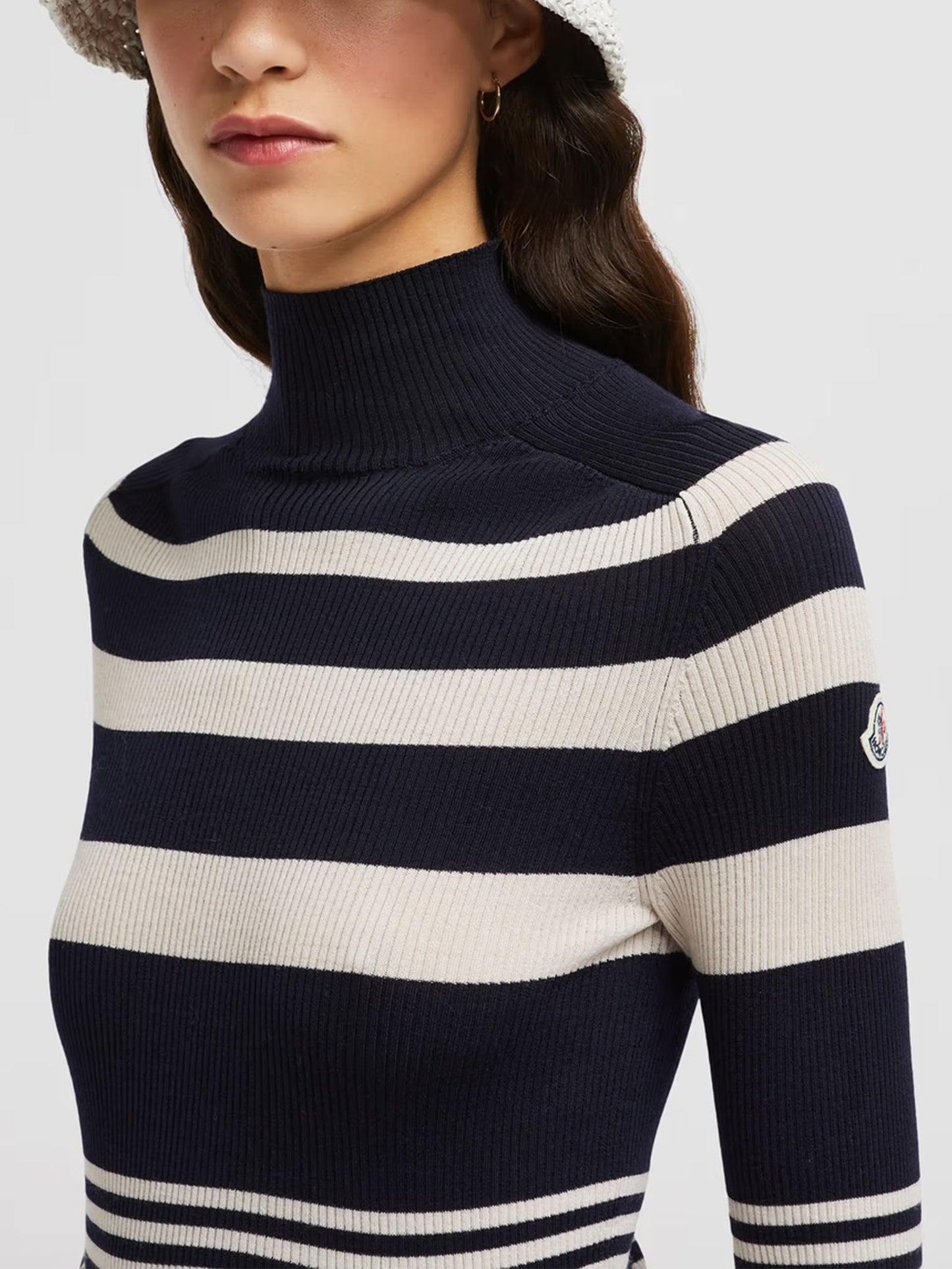 MONCLER - Gestreifter Rollkragenpullover für Damen