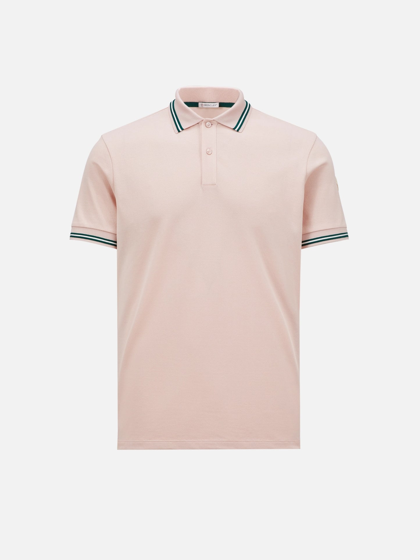 MONCLER - Poloshirt mit Logo-Aufnäher für Herren in Hellrosa - Light pink