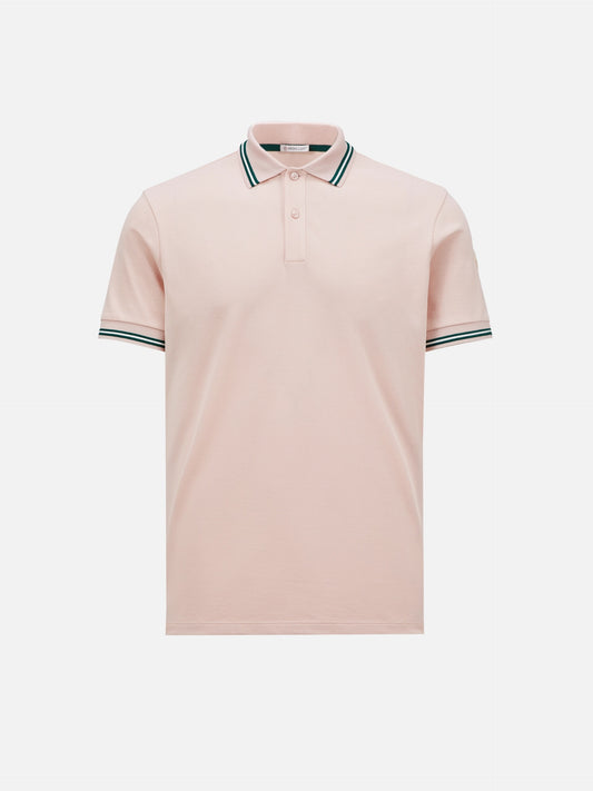 MONCLER - Poloshirt mit Logo-Aufnäher für Herren in Hellrosa - Light pink