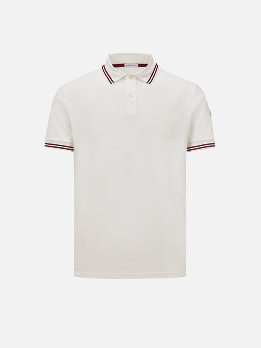 MONCLER - Poloshirt mit Logo-Aufnäher für Herren in Weiss - White