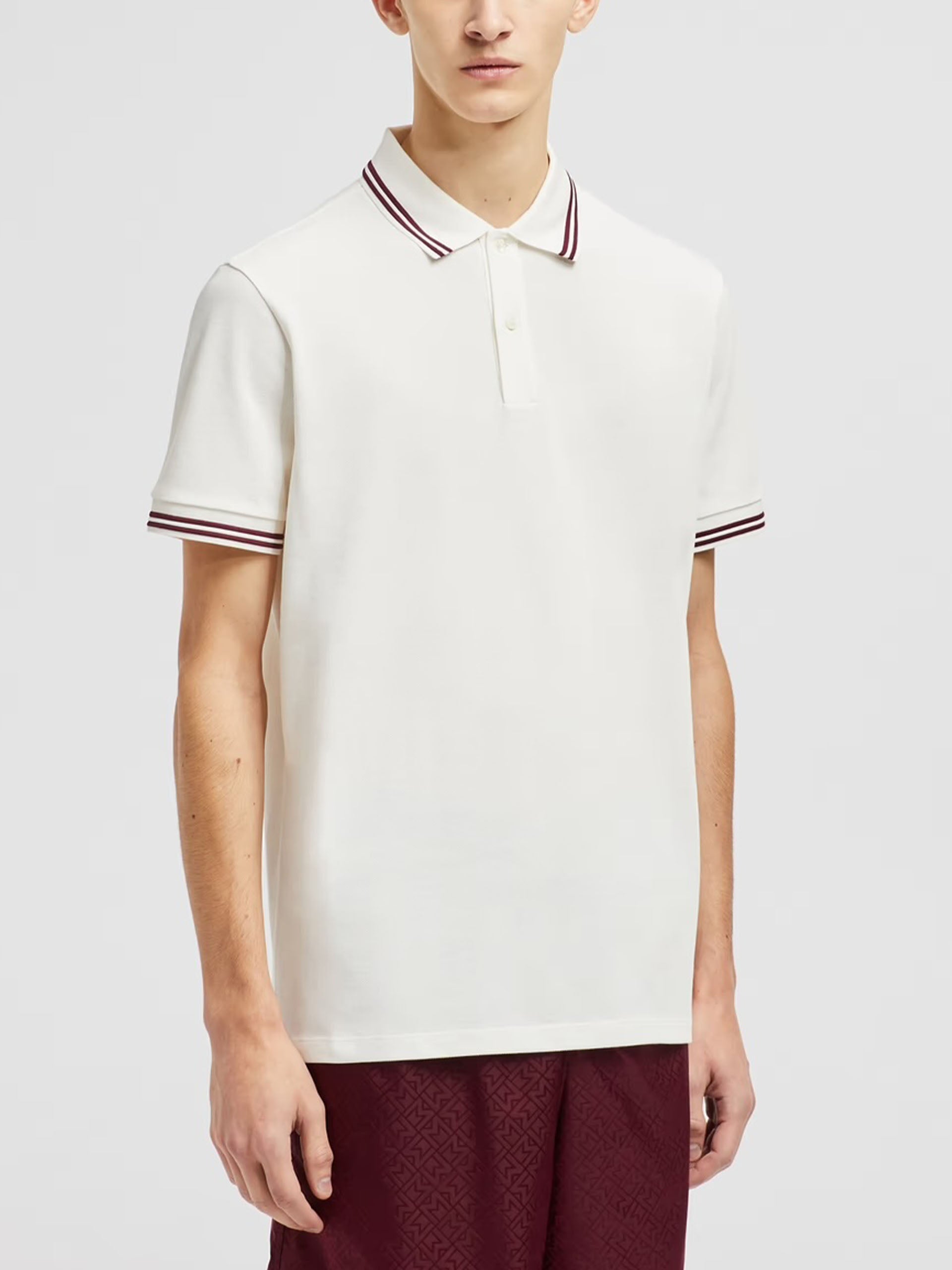 MONCLER - Poloshirt mit Logo-Aufnäher für Herren in Weiss - White