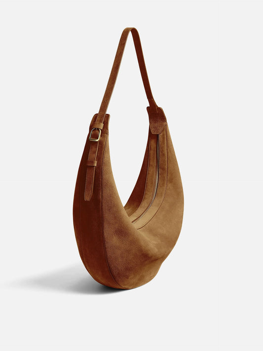 KHAITE - Schultertasche Augustina Hobo für Damen in Mud Suede - Taupe