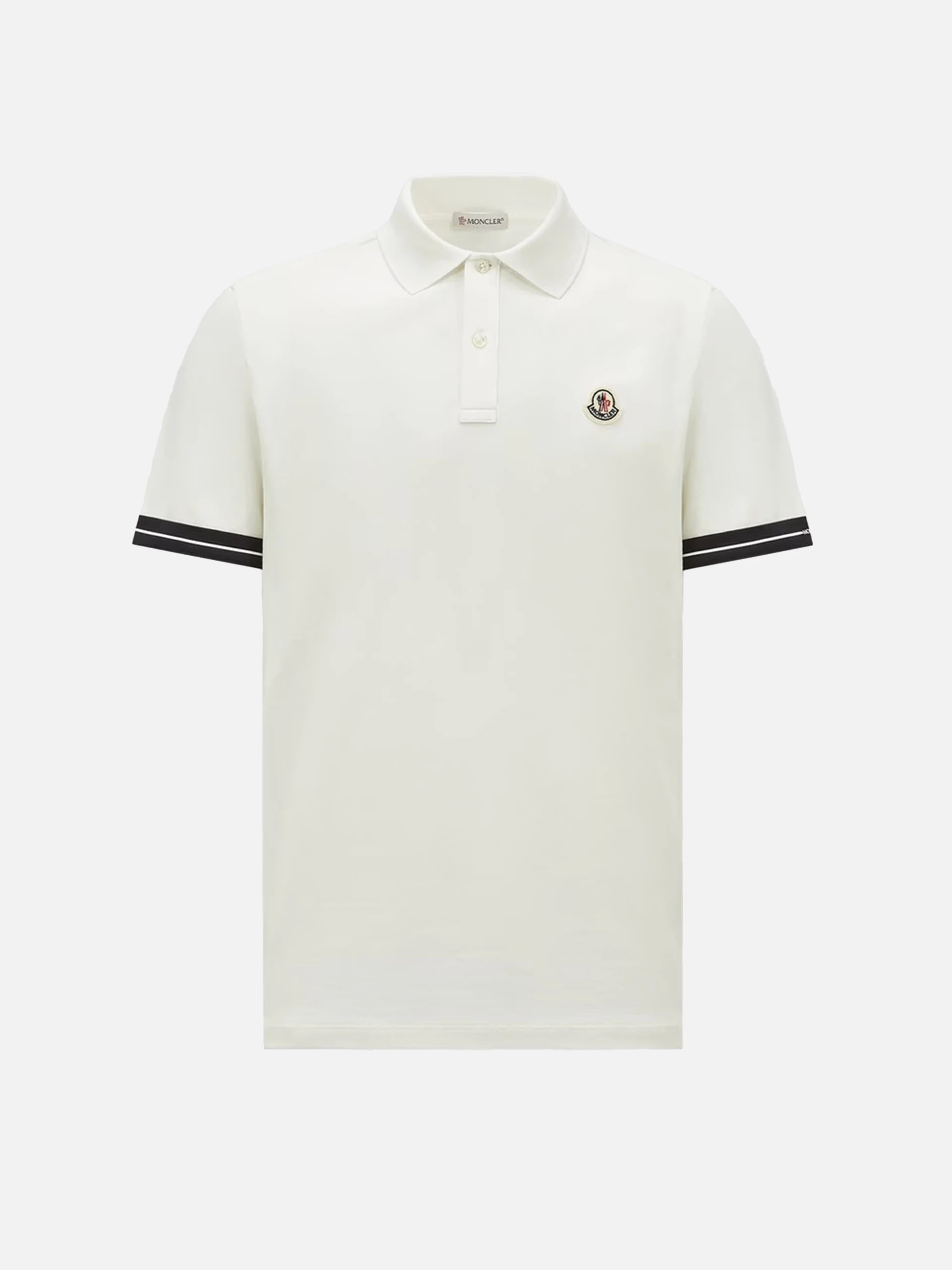 MONCLER - Poloshirt mit Logo-Aufnäher für Herren in Weiss - White