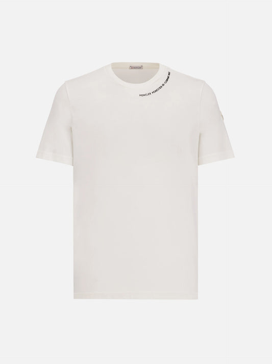 MONCLER - T-Shirt mit Logo-Details für Herren in Weiss - White