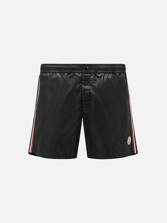 MONCLER - Badehose mit Logo-Aufnäher für Herren in Schwarz - Black