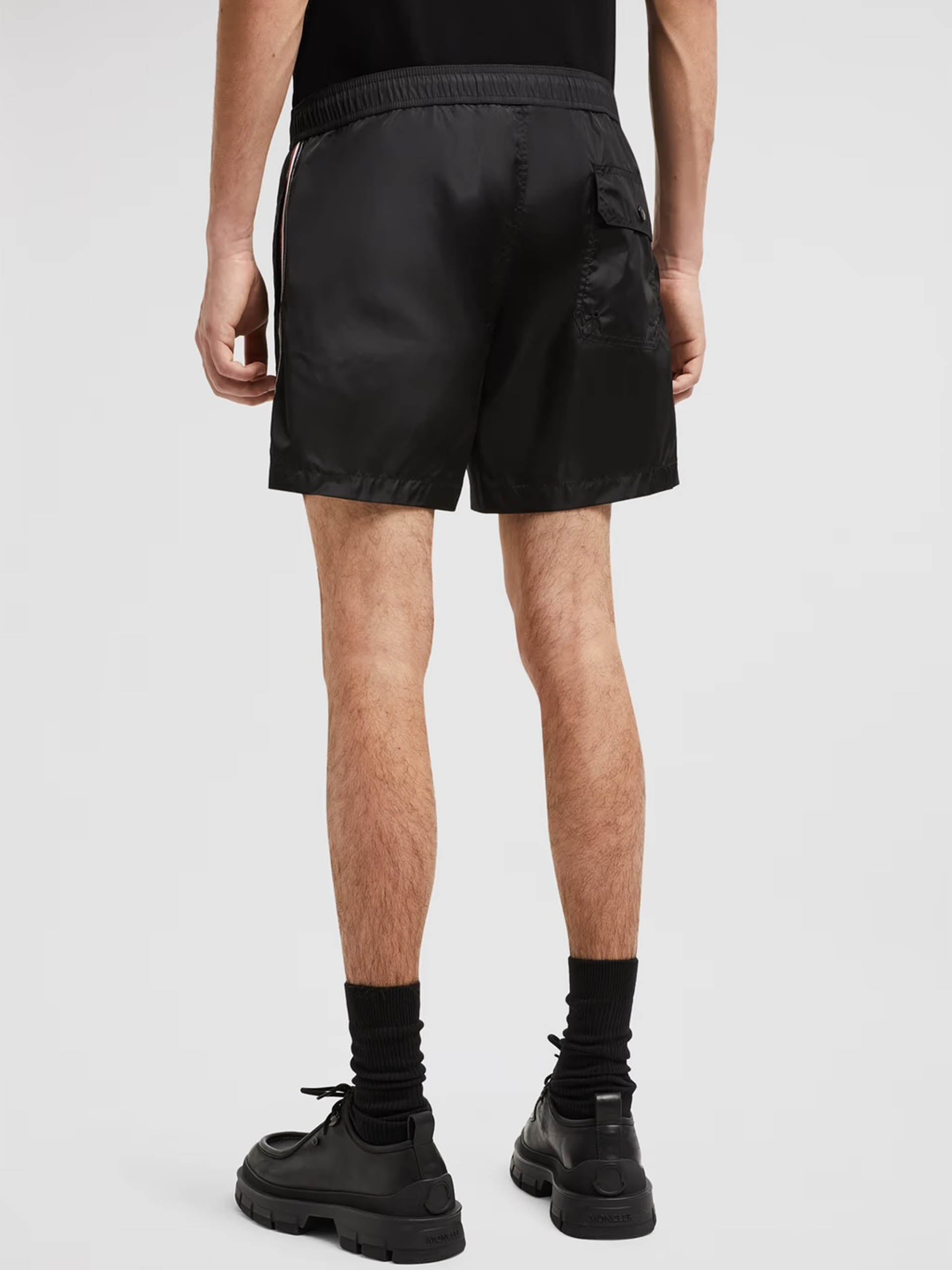 MONCLER - Badehose mit Logo-Aufnäher für Herren in Schwarz - Black