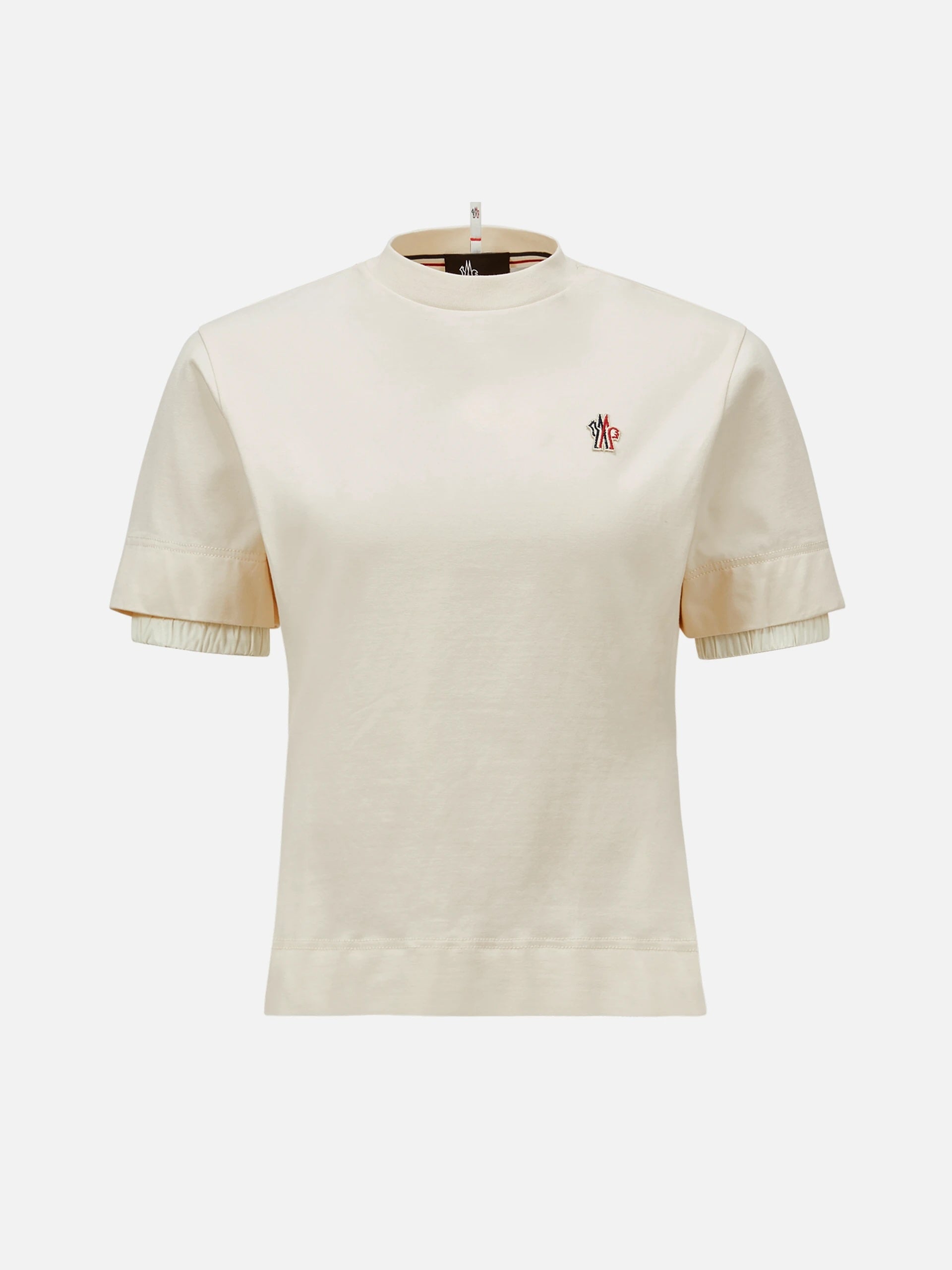 MONCLER GRENOBLE - T-Shirt mit Logo-Aufnäher für Damen