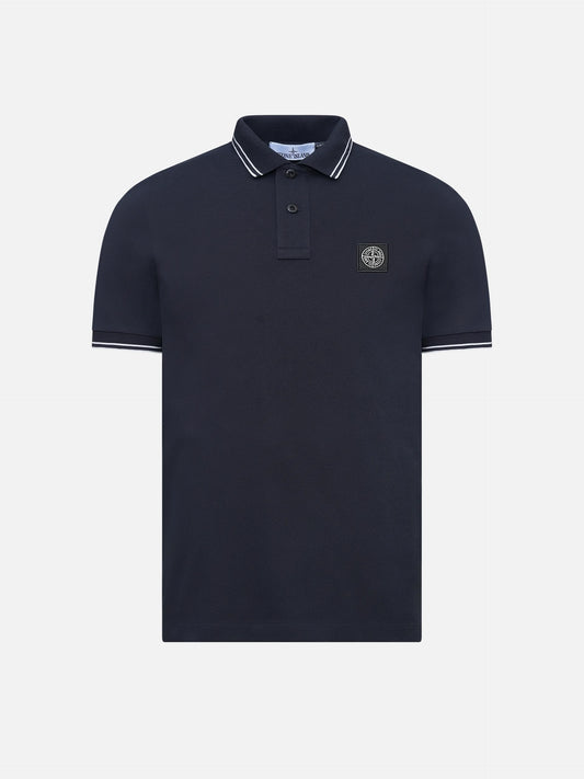 STONE ISLAND - Poloshirt mit Kompass-Logo für Herren in Dunkelblau - Dark blue