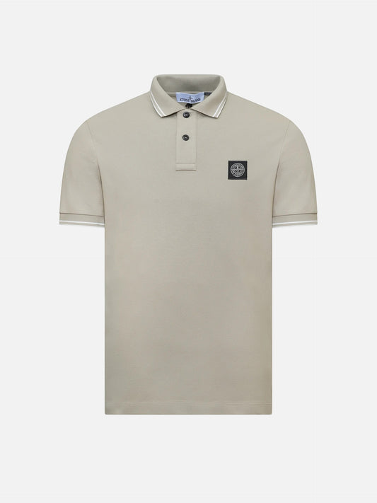 STONE ISLAND - Poloshirt mit Kompass-Logo für Herren in Beige