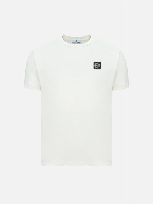 STONE ISLAND - T-Shirt mit Kompass-Logo für Herren in Cremeweiss - Cream white