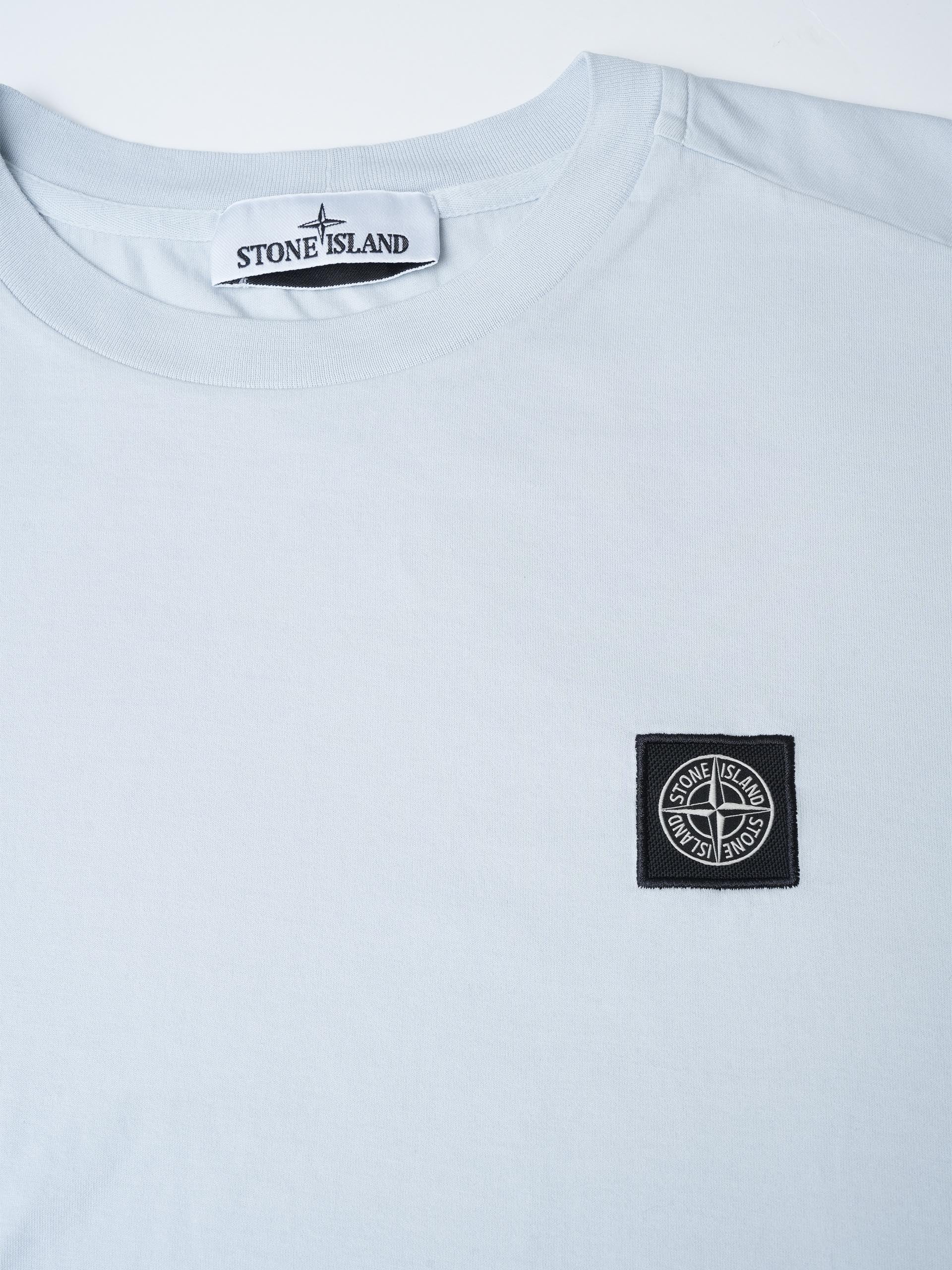 STONE ISLAND - T-Shirt mit Kompass-Logo für Herren in Hellblau - Light blue