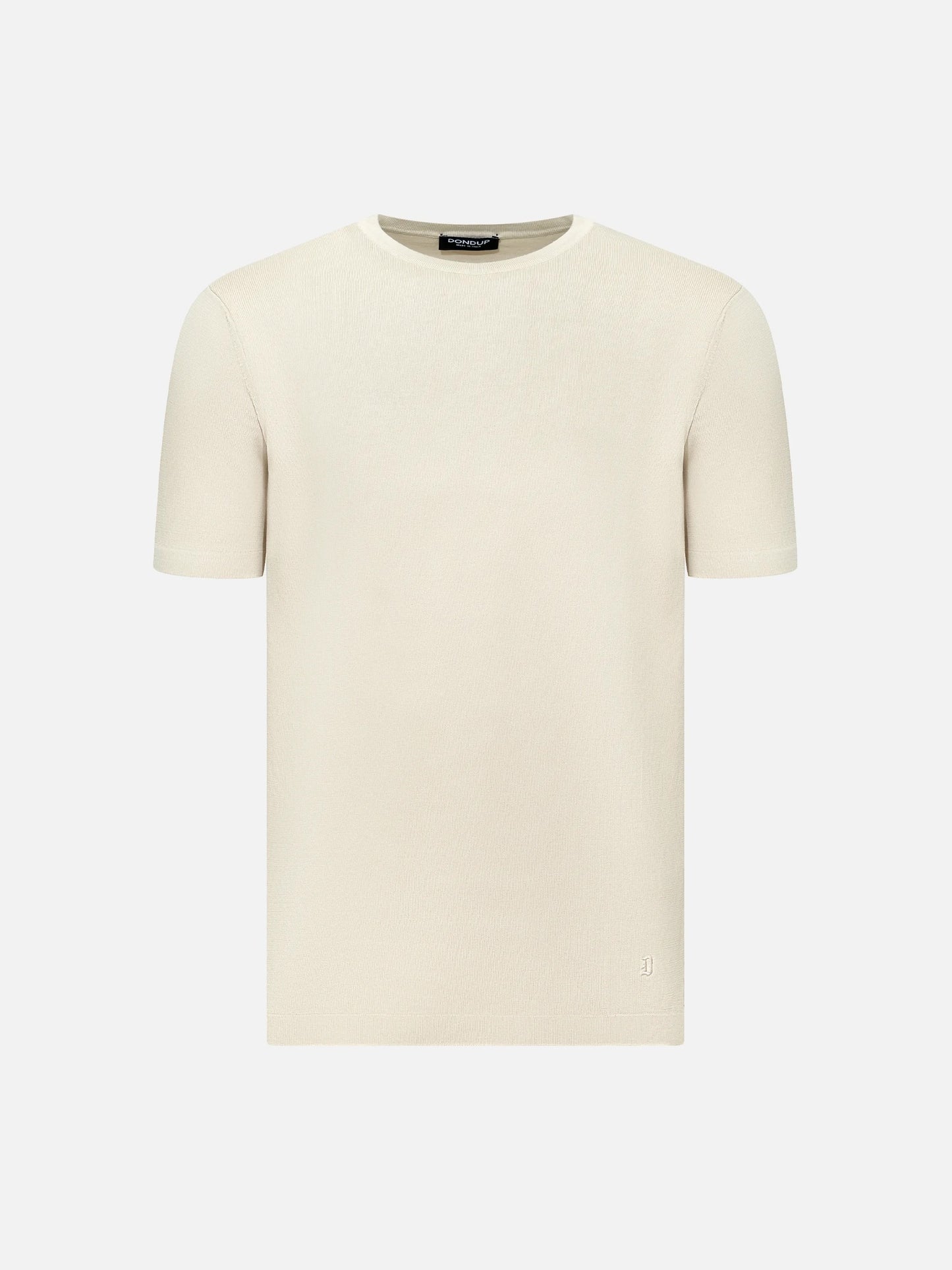 DONDUP - Gestricktes T-Shirt für Herren in Creme Beige - Cream Beige