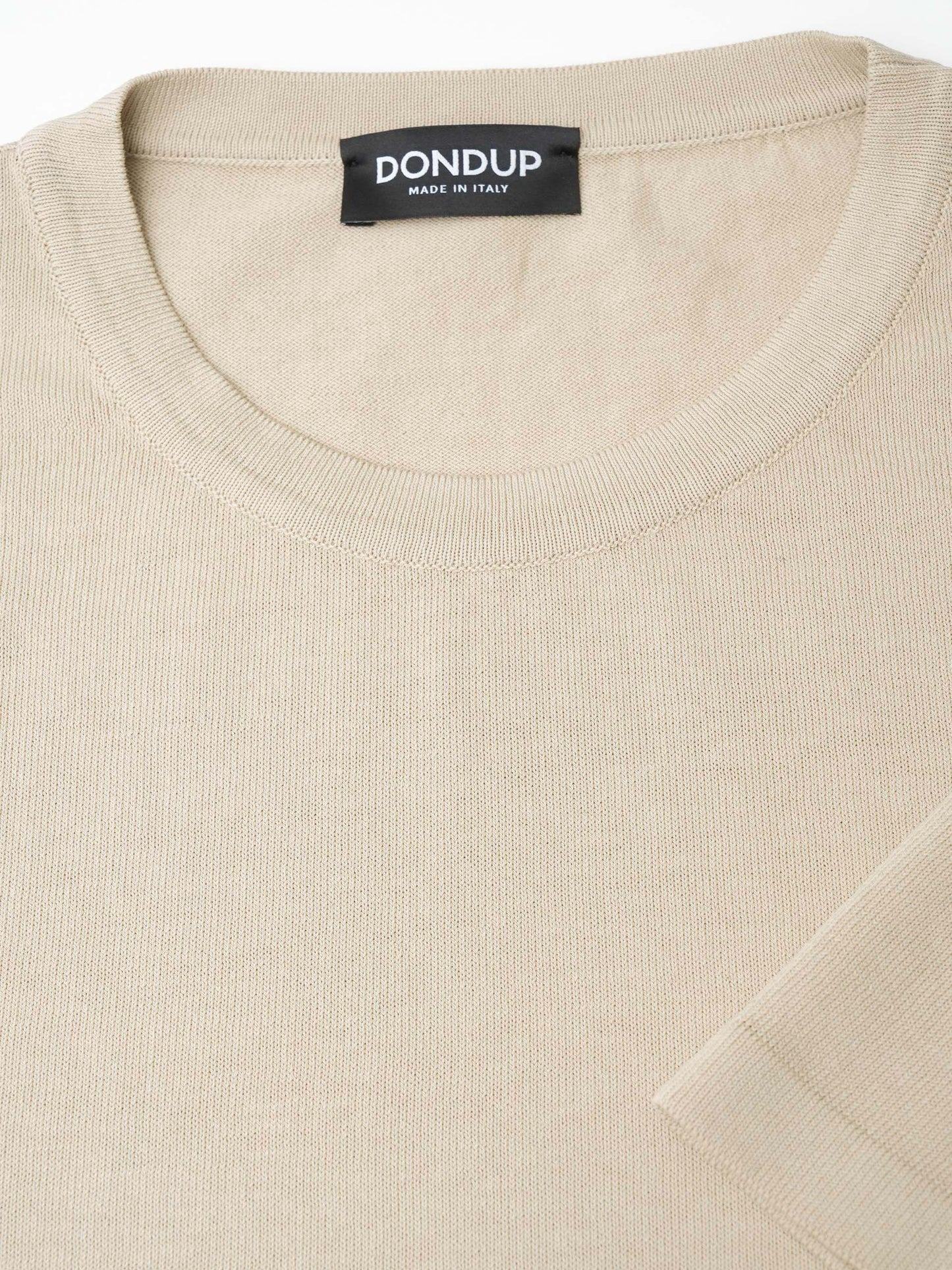 DONDUP - Gestricktes T-Shirt für Herren in Creme Beige - Cream Beige