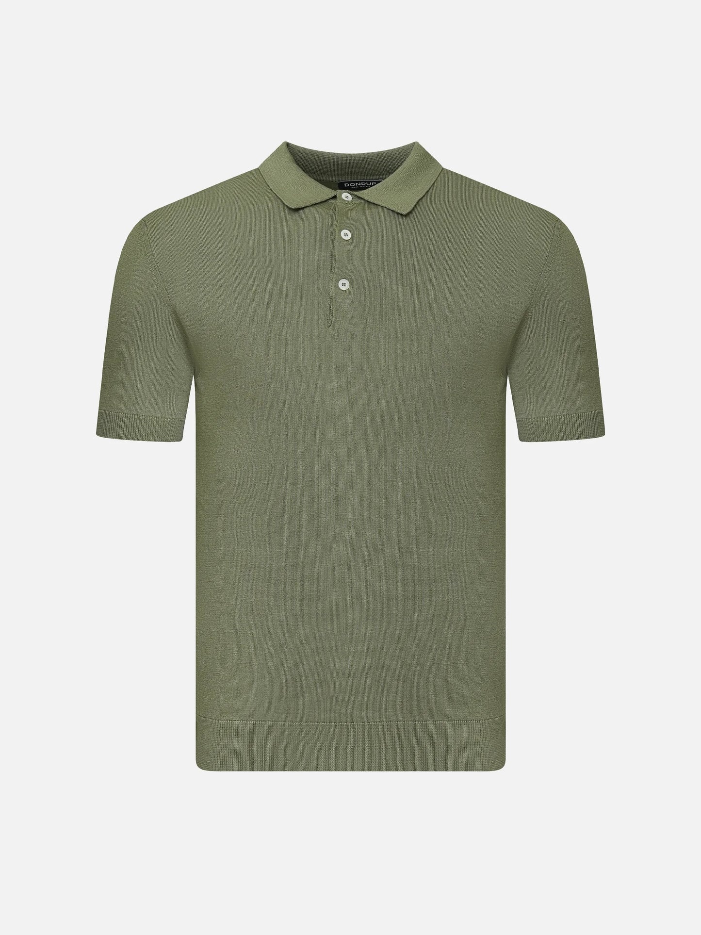 DONDUP - Strick-Poloshirt aus Seidengemisch für Herren in Salbeigrün - Sage green