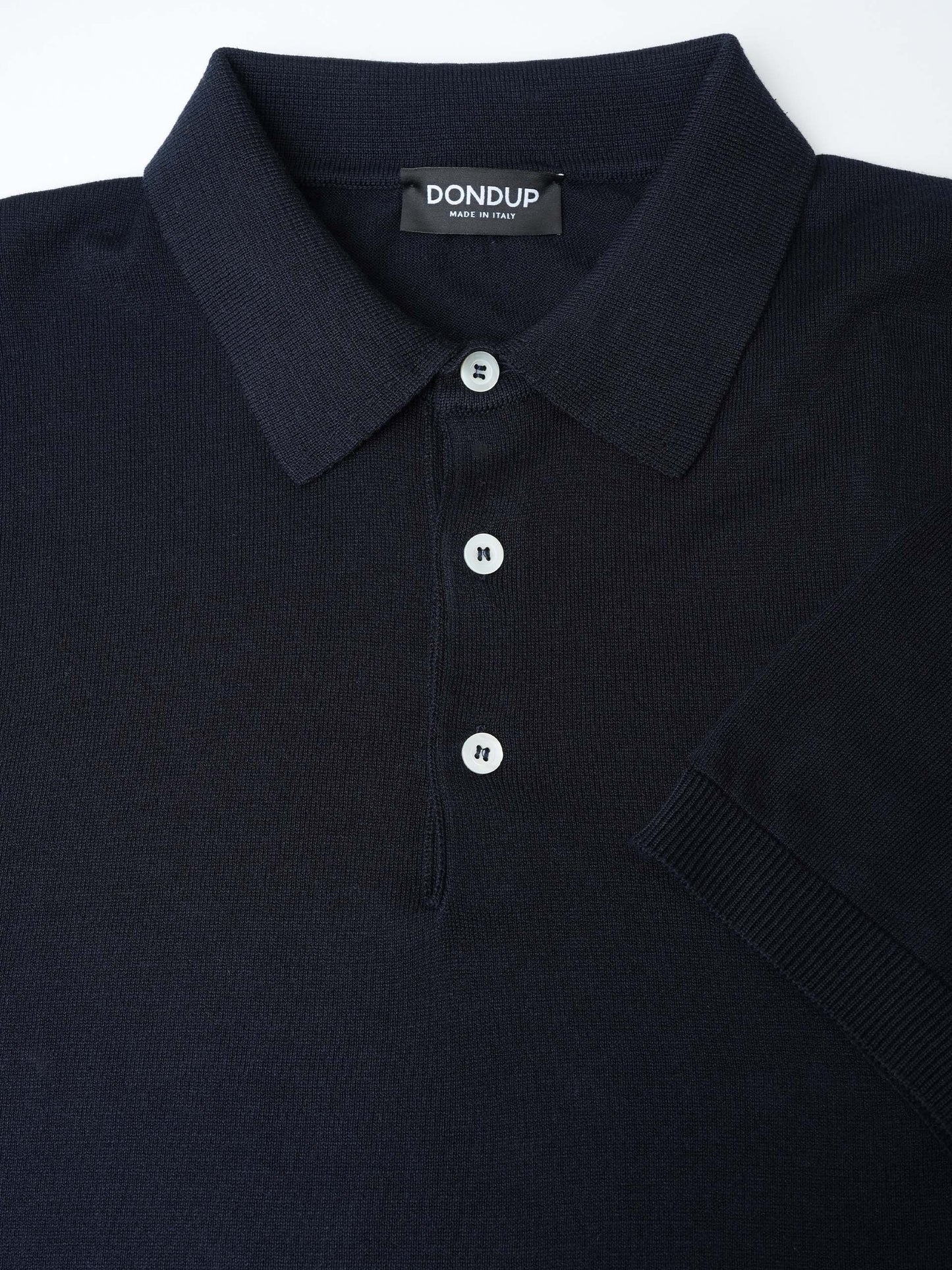 DONDUP - Strick-Poloshirt aus Seidengemisch für Herren in Dunkelblau - Dark blue