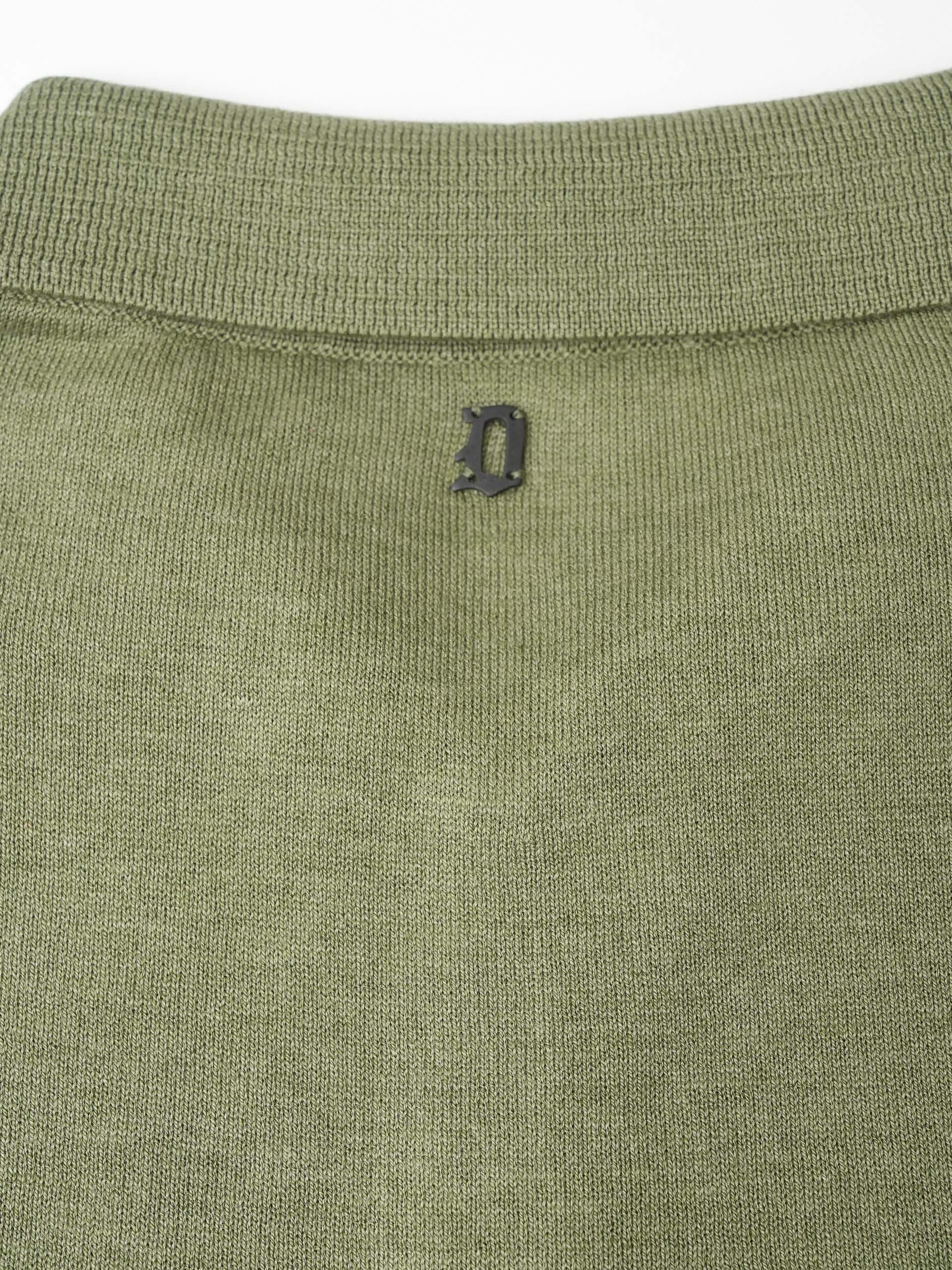 DONDUP - Strick-Poloshirt aus Seidengemisch für Herren in Salbeigrün - Sage green