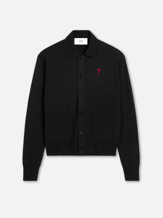 AMI PARIS - Cardigan Ami De Coeur mit rotem Logo