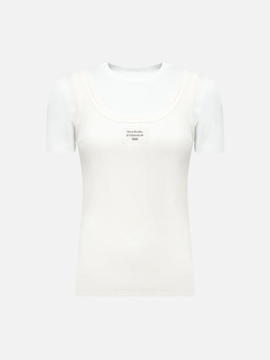 ACNE STUDIOS - Mehrlagiges T-Shirt mit Logo für Damen