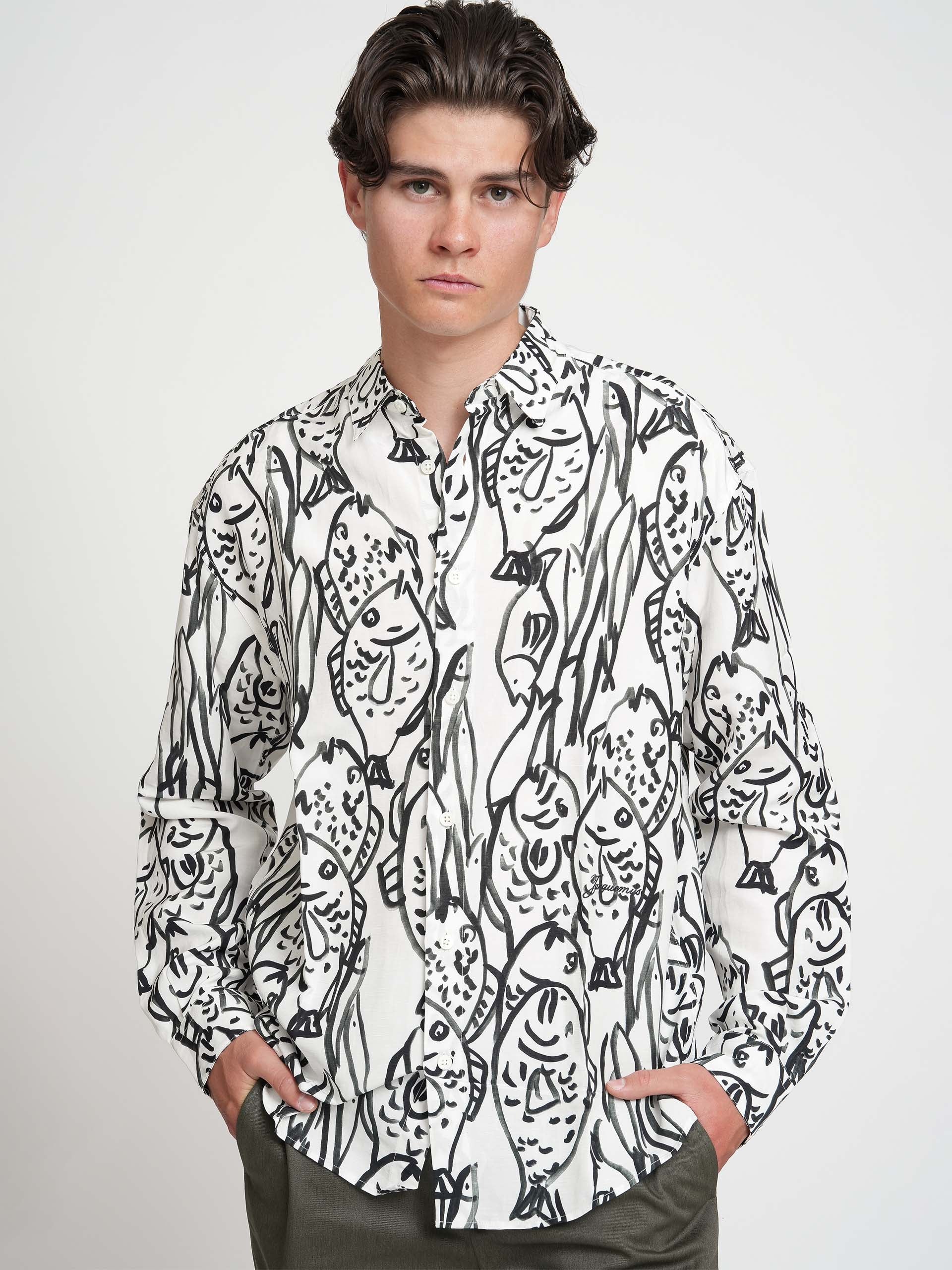 JACQUEMUS - Hemd Simon mit Fisch-Print für Herren