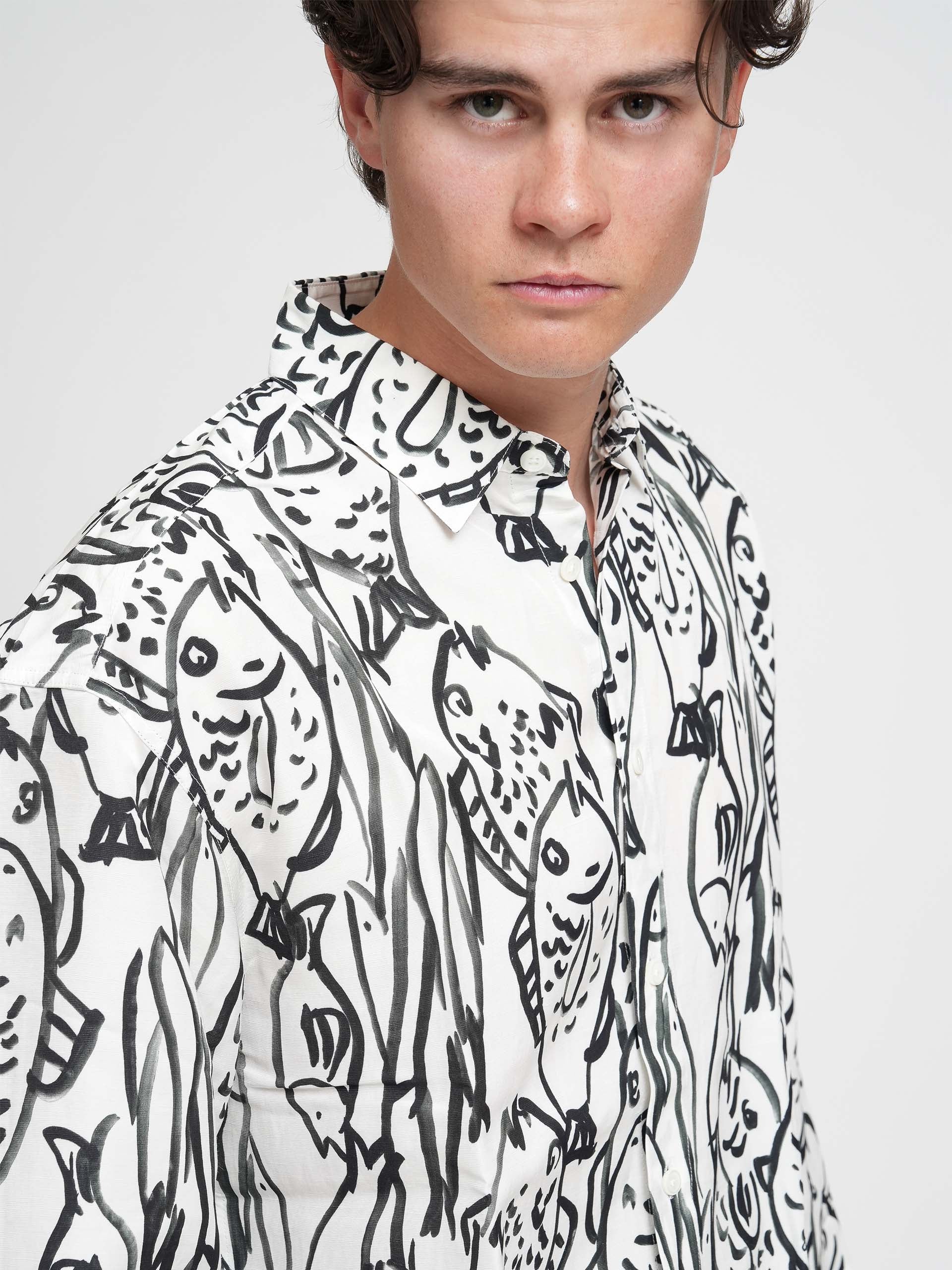 JACQUEMUS - Hemd Simon mit Fisch-Print für Herren