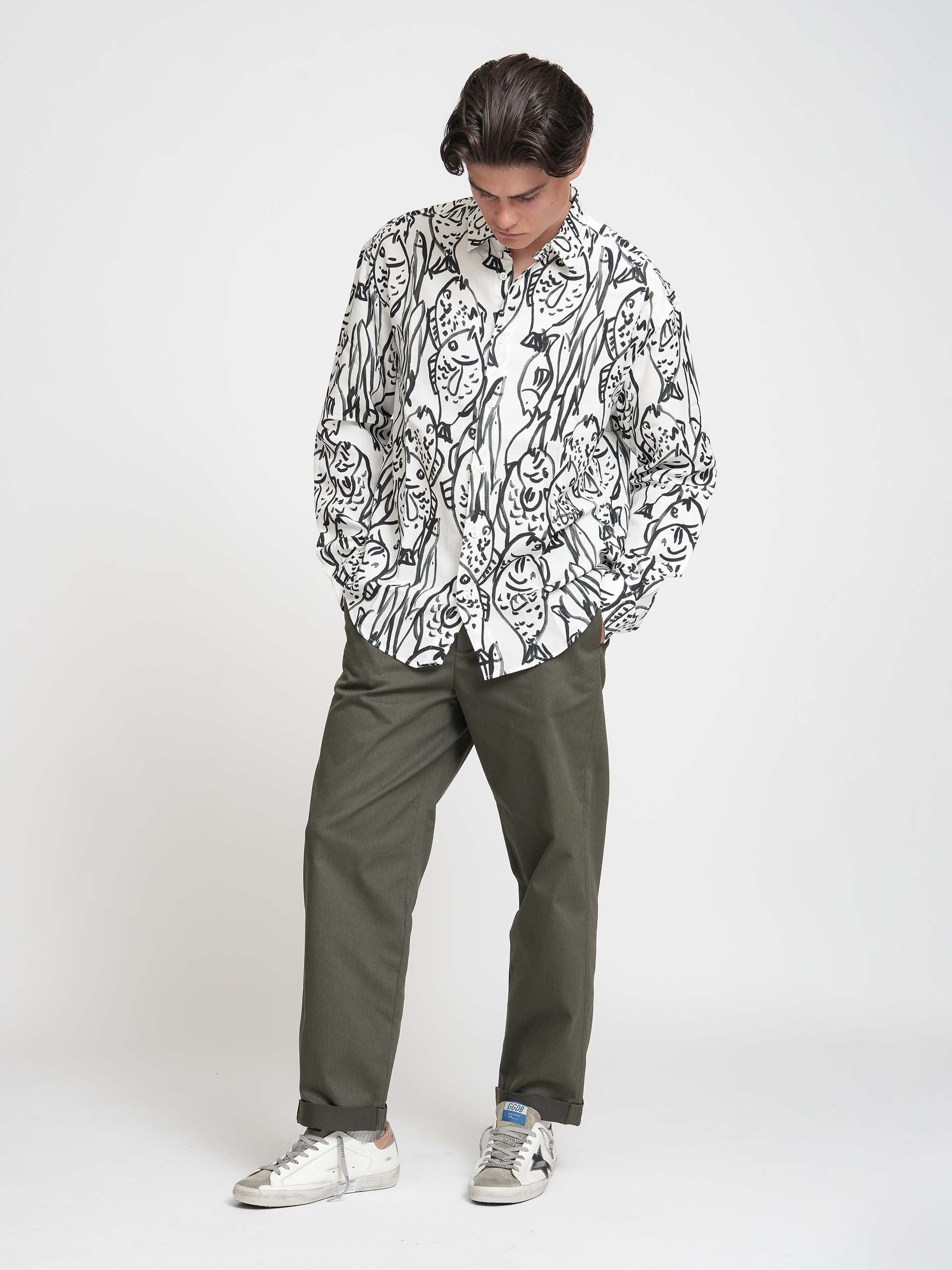 JACQUEMUS - Hemd Simon mit Fisch-Print für Herren