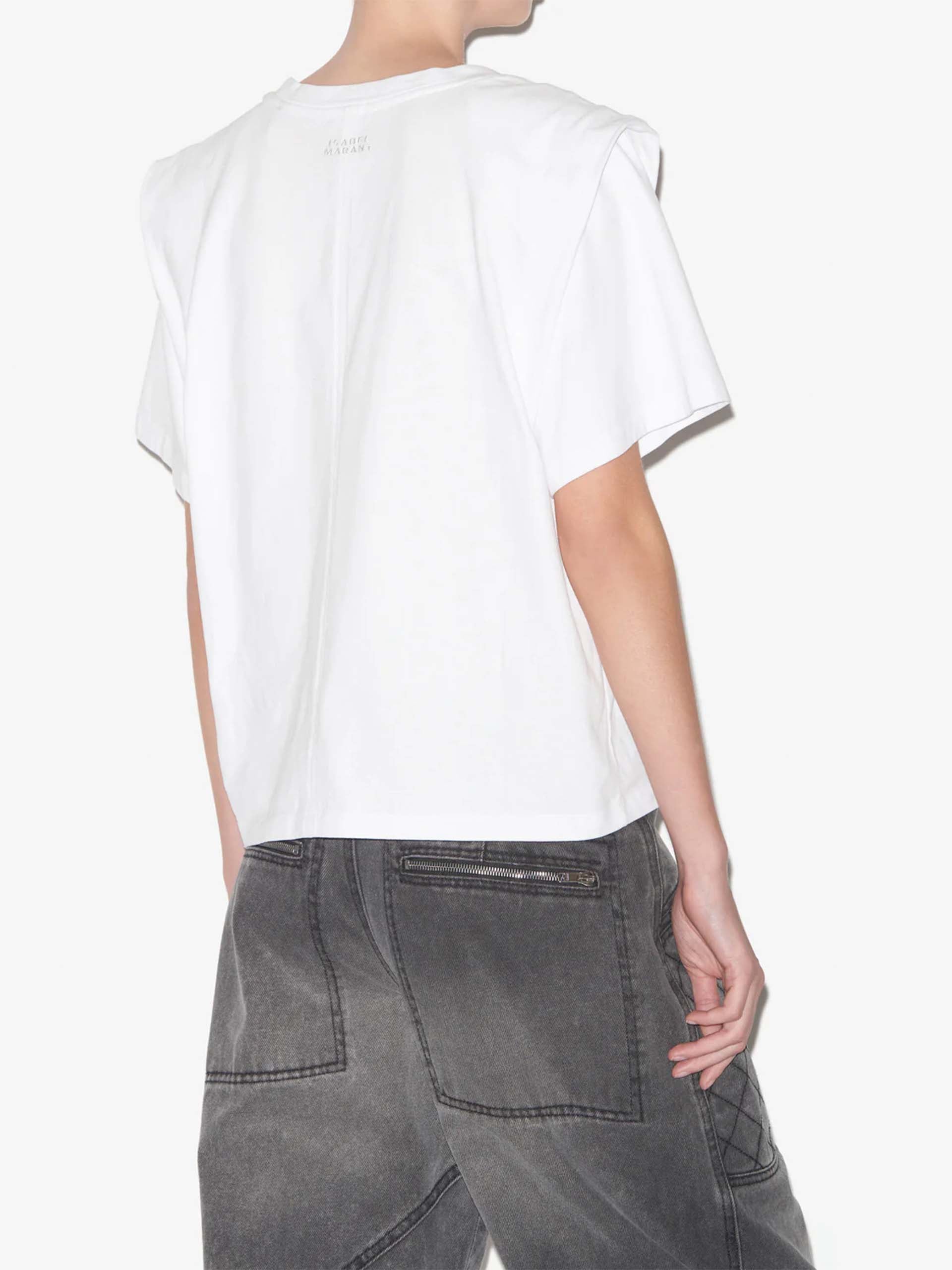 ISABEL MARANT - Zelitos T-Shirt mit Schulterpolster für Damen in Weiß - White
