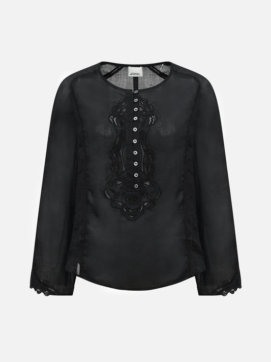 ISABEL MARANT - Bestickte Bluse Luciele aus Ramie für Damen