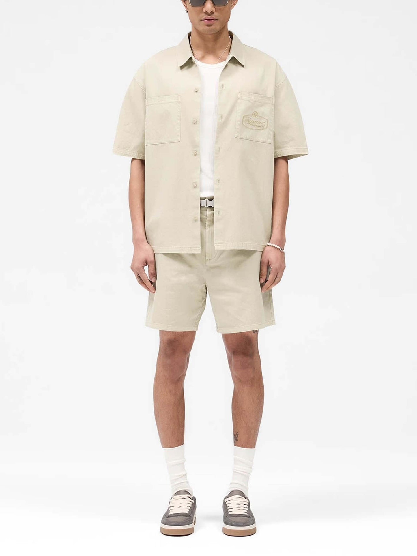 REPRESENT - Kurzarm-Baumwoll-Overshirt für Herren