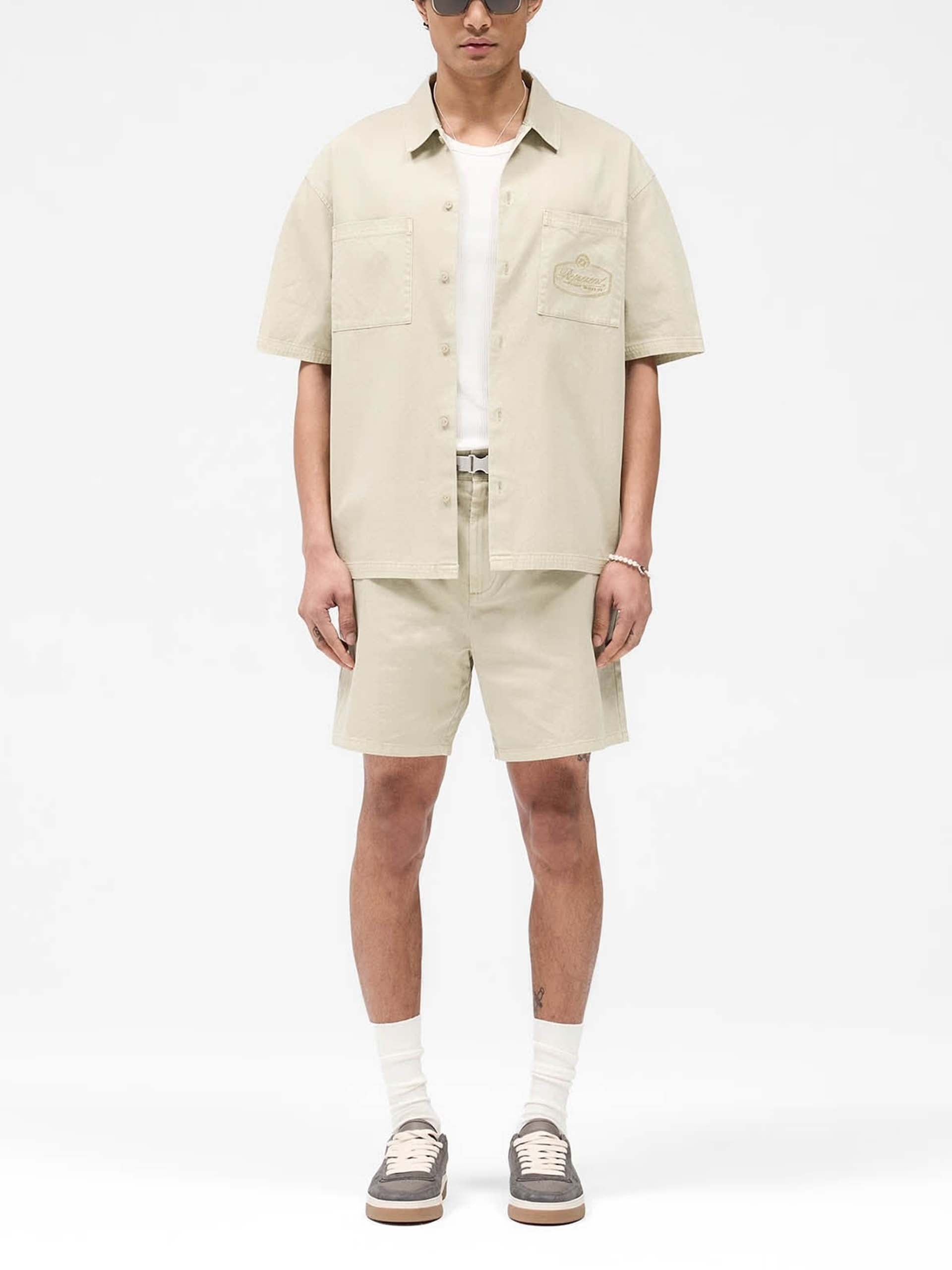 REPRESENT - Kurzarm-Baumwoll-Overshirt für Herren