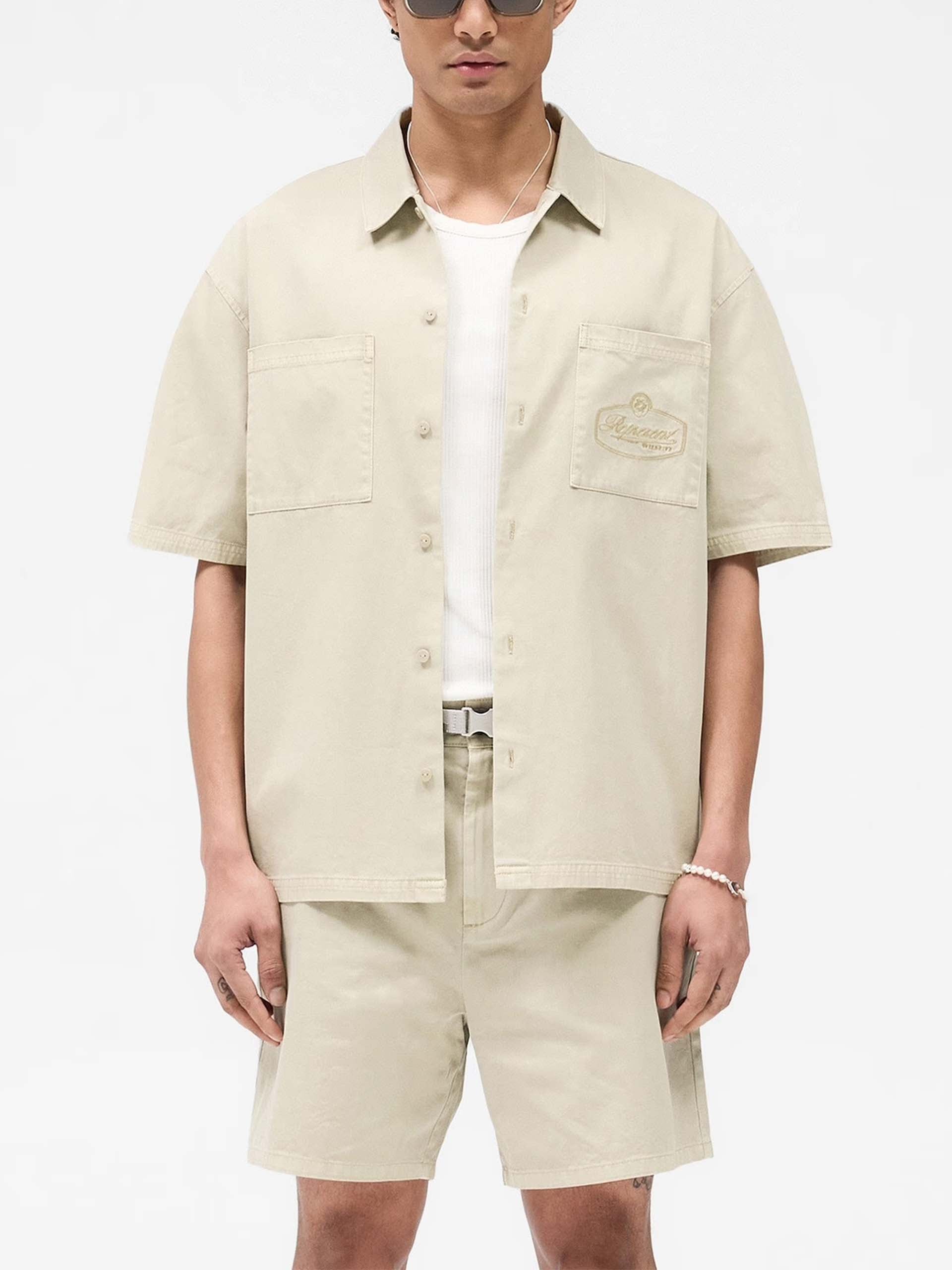 REPRESENT - Kurzarm-Baumwoll-Overshirt für Herren